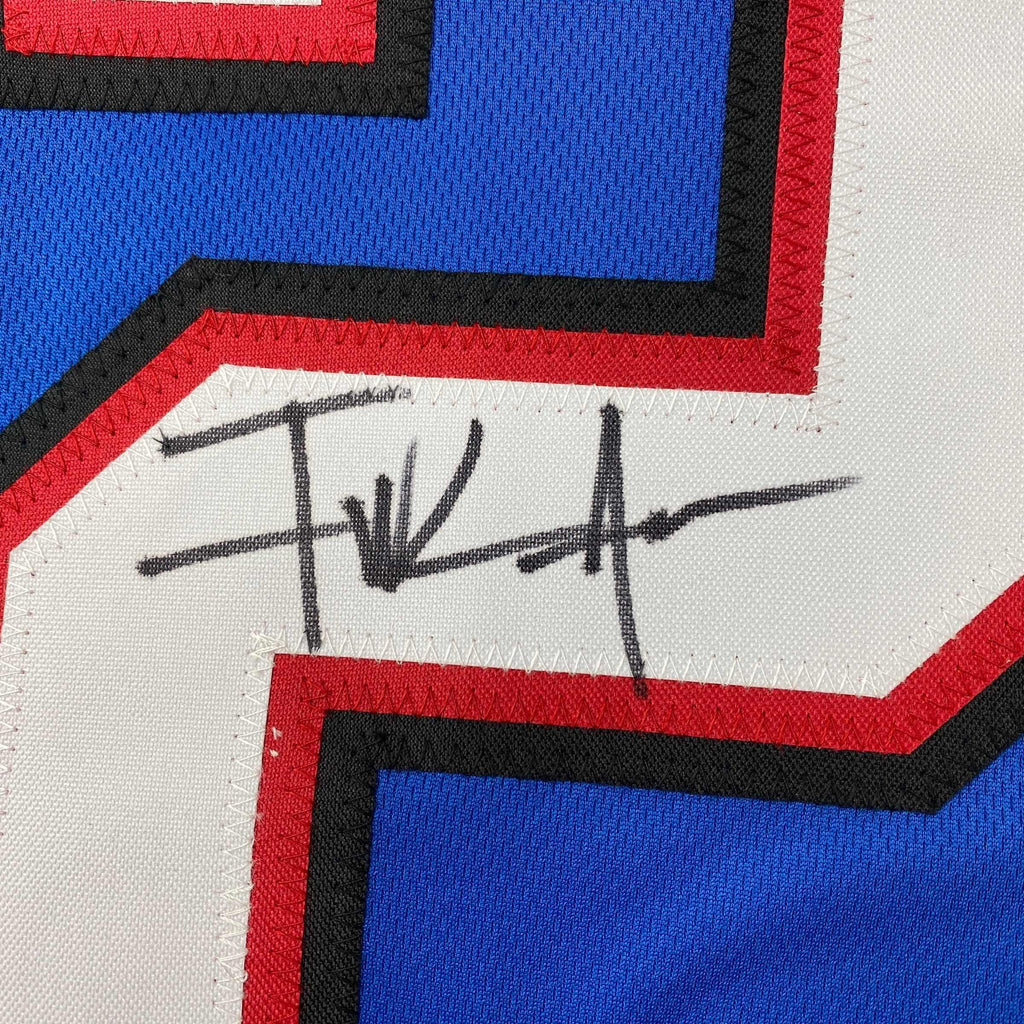 Autographed/Signed Frank Gore Buffalo Blue Football Jersey JSA COA