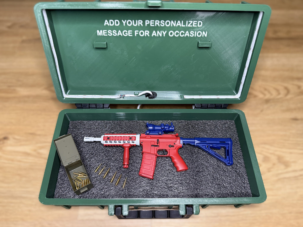 RC Hop Up Parts 1/3 Scale Replica Gun Case with LED RGB COB Lights | Fits Goat Guns® Models