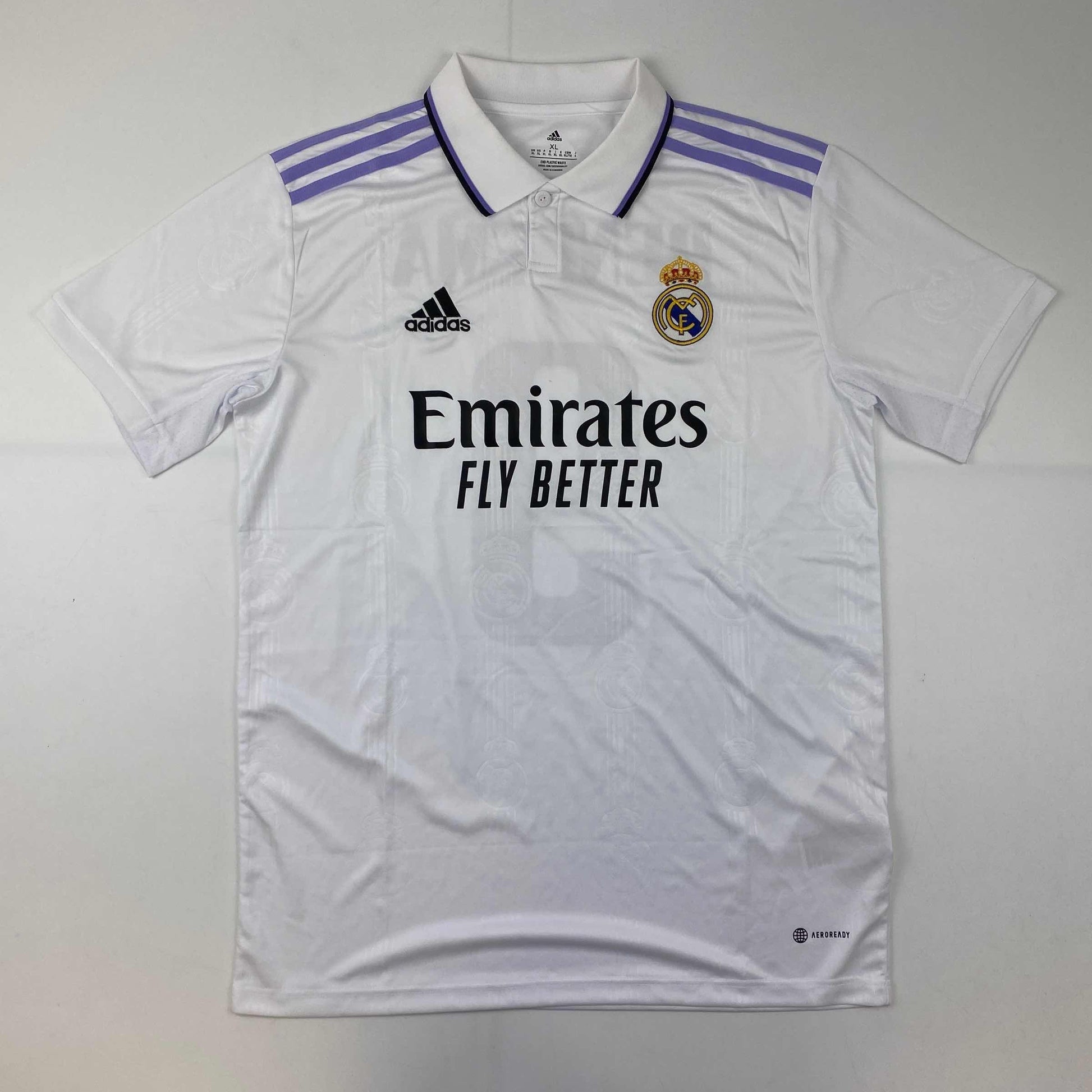 Autographed/Signed Karim Benzema Real Madrid 2022-23 White Soccer Jersey Beckett BAS COA