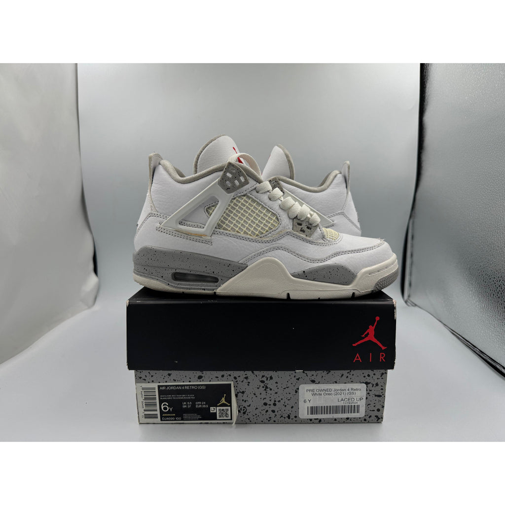 PRE OWNED Jordan 4 Retro White Oreo (2021) (GS)