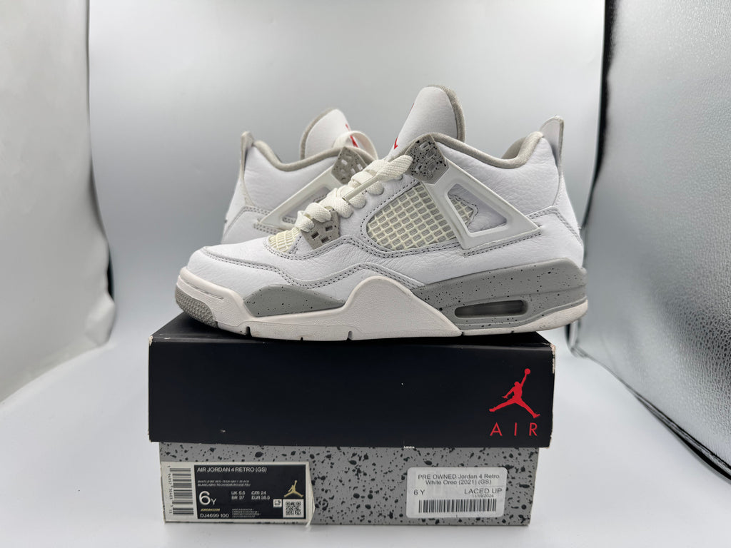 PRE OWNED Jordan 4 Retro White Oreo (2021) (GS)