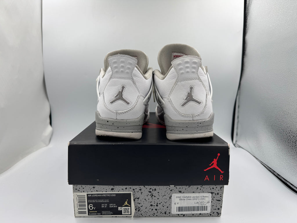 PRE OWNED Jordan 4 Retro White Oreo (2021) (GS)