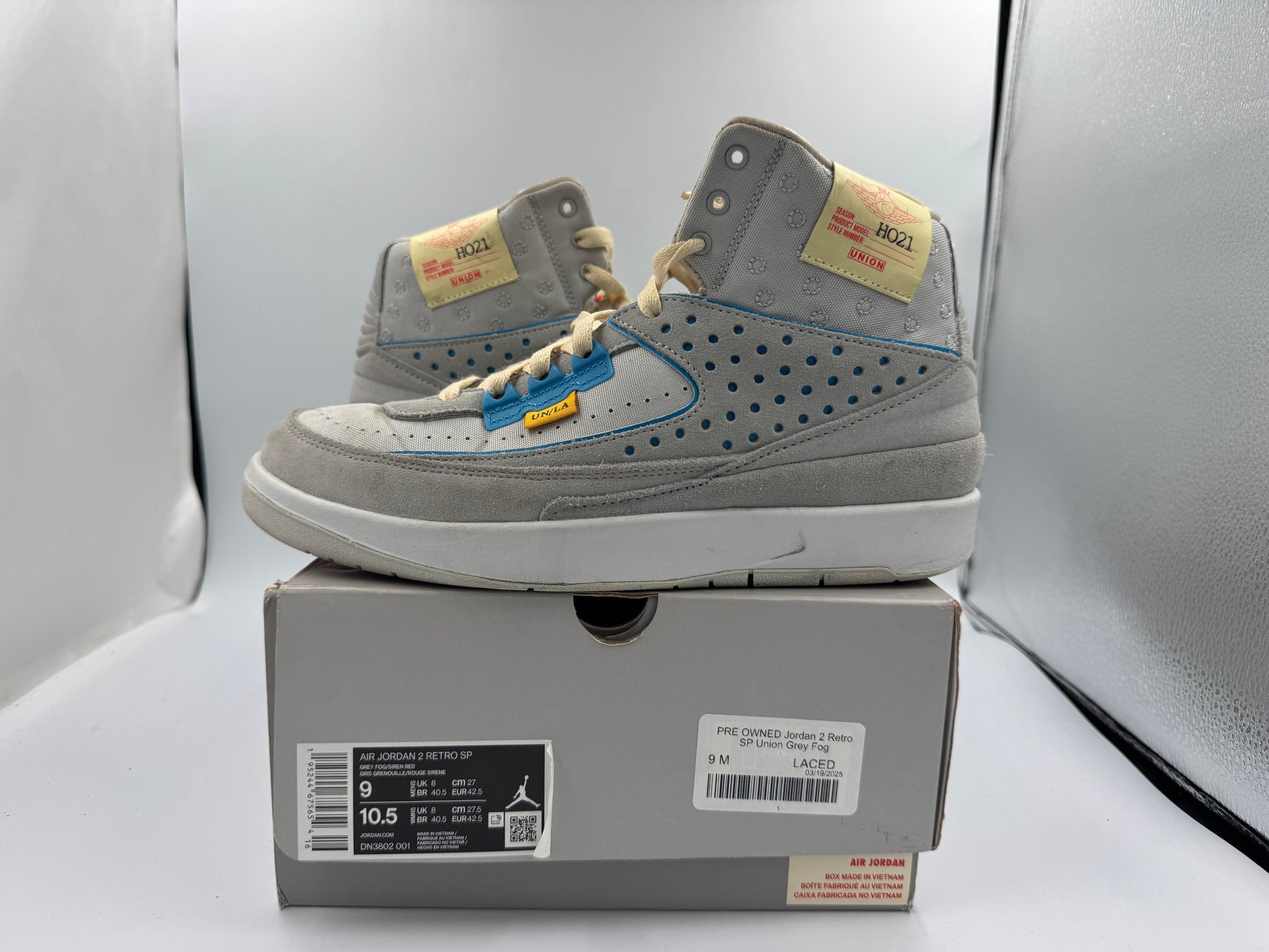 PRE OWNED Jordan 2 Retro SP Union Grey Fog