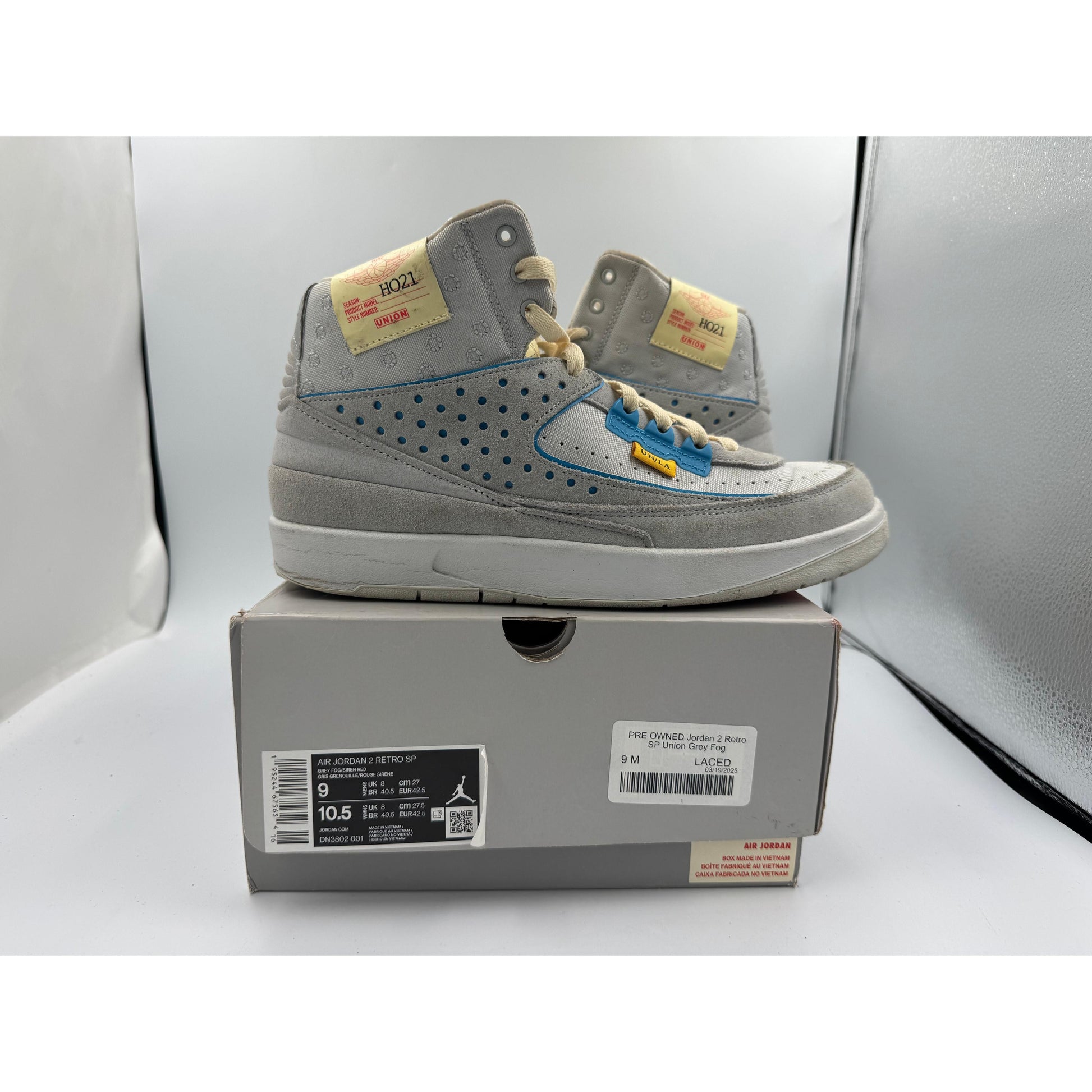 PRE OWNED Jordan 2 Retro SP Union Grey Fog
