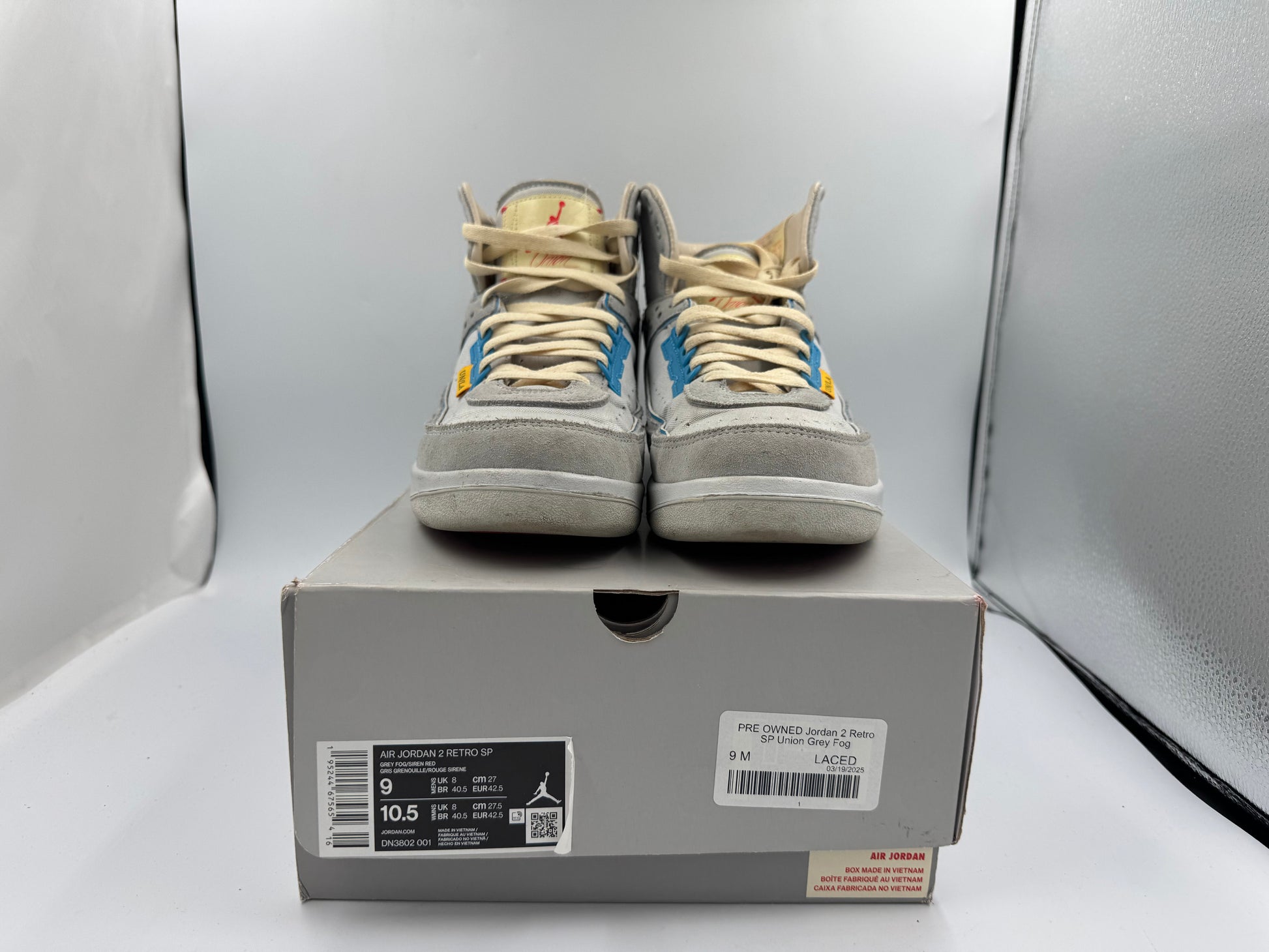 PRE OWNED Jordan 2 Retro SP Union Grey Fog