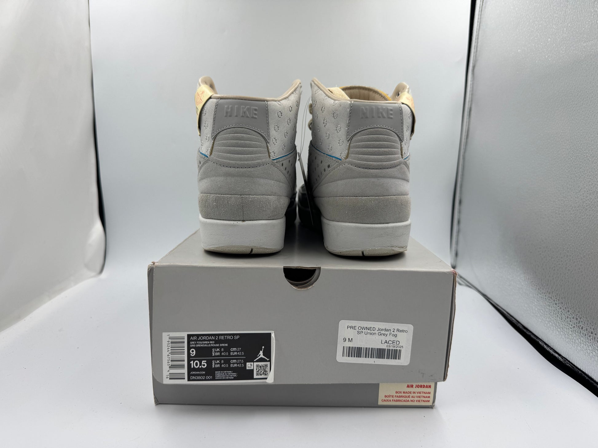 PRE OWNED Jordan 2 Retro SP Union Grey Fog