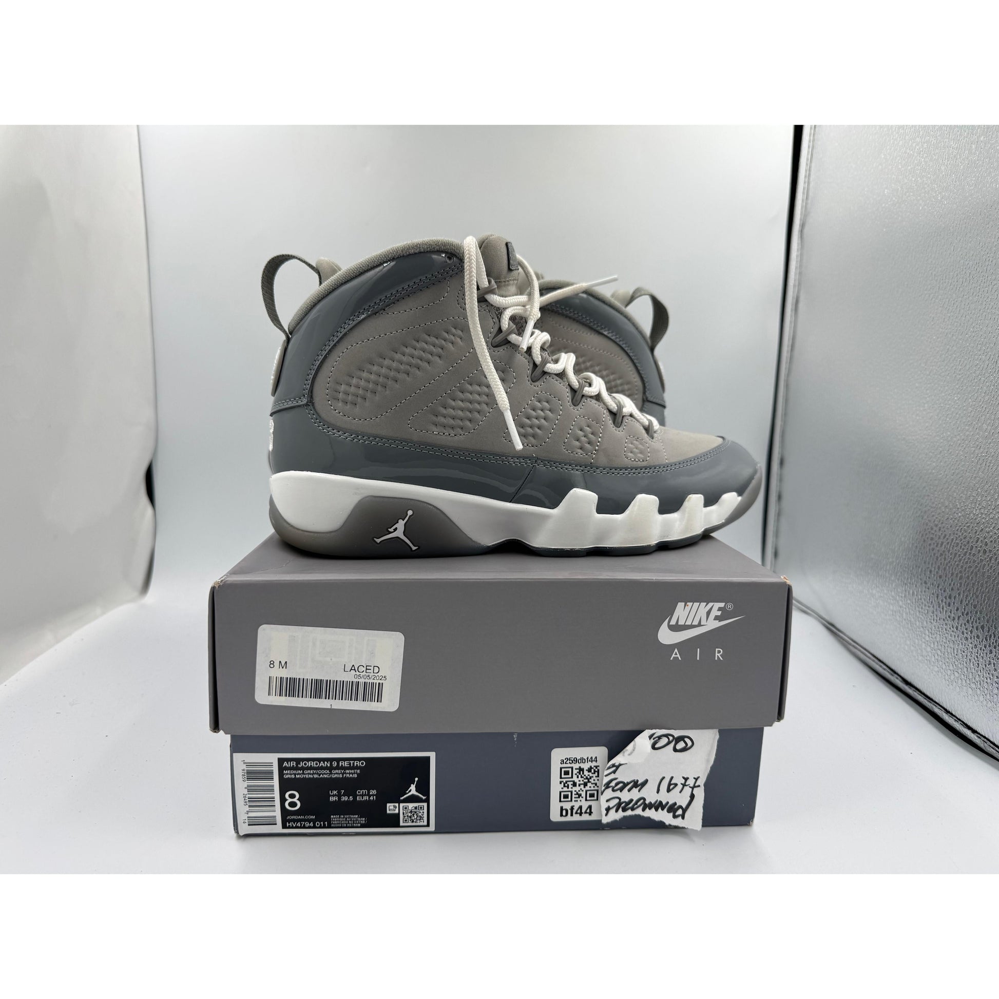PRE OWNED Jordan 9 Retro Cool Grey (2025)