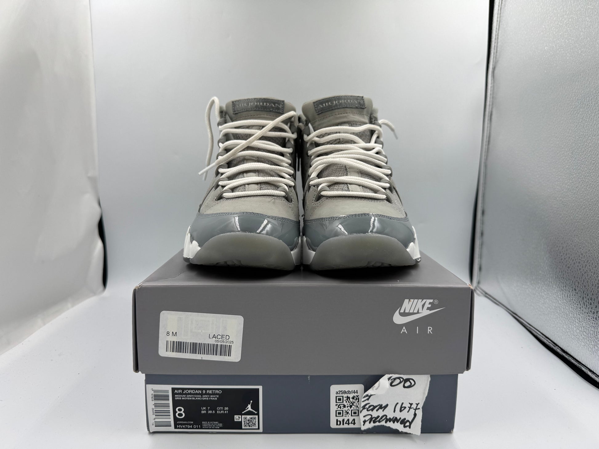 PRE OWNED Jordan 9 Retro Cool Grey (2025)