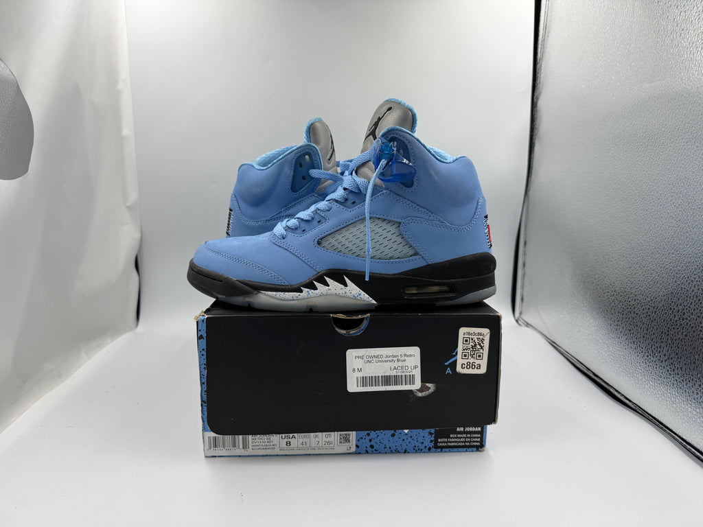 PRE OWNED Jordan 5 Retro UNC University Blue