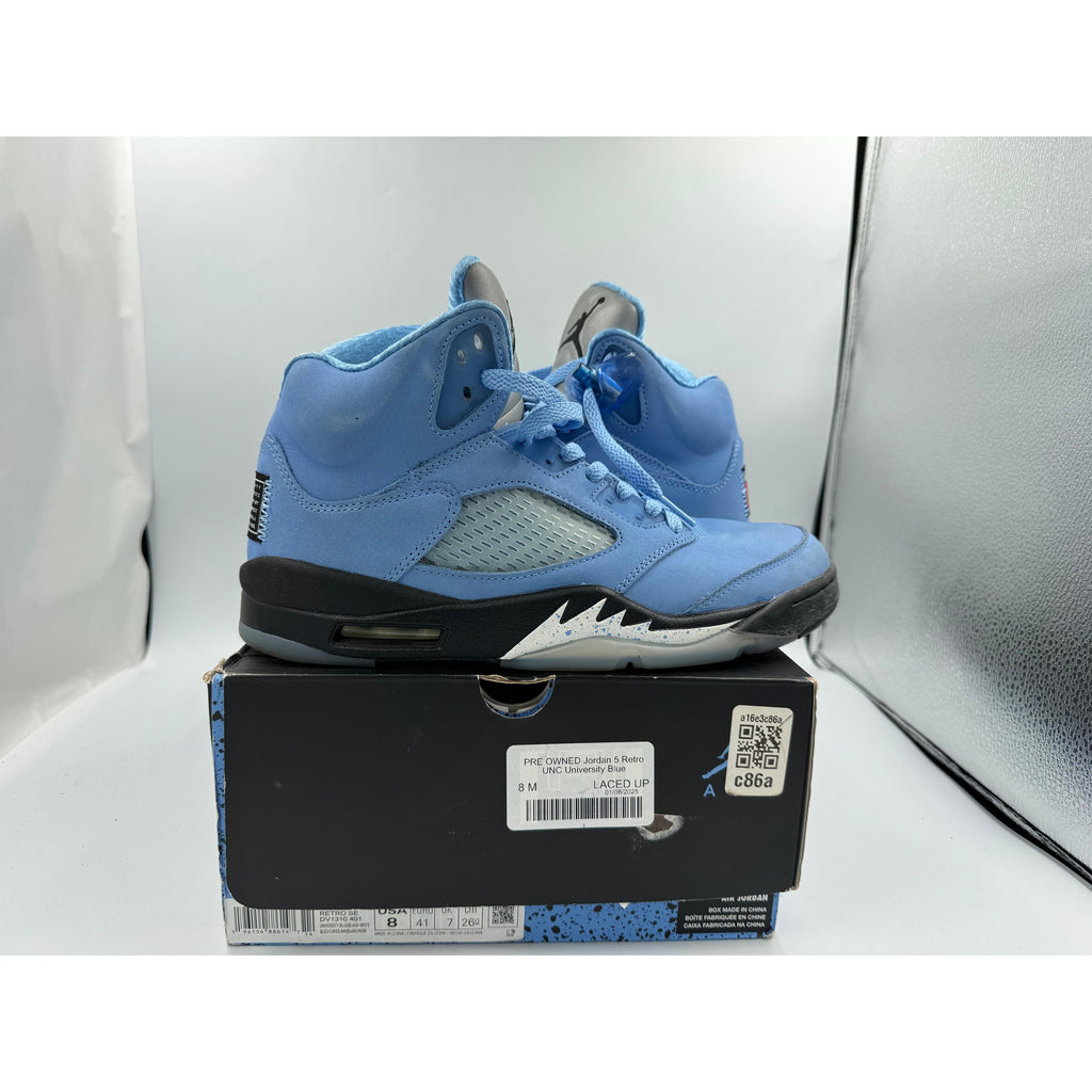 PRE OWNED Jordan 5 Retro UNC University Blue