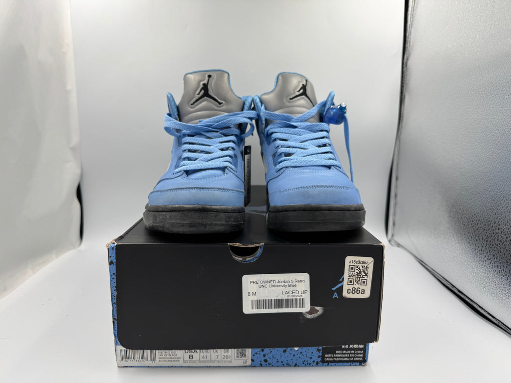 PRE OWNED Jordan 5 Retro UNC University Blue