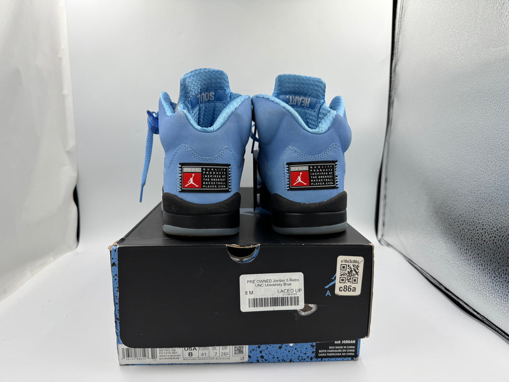 PRE OWNED Jordan 5 Retro UNC University Blue