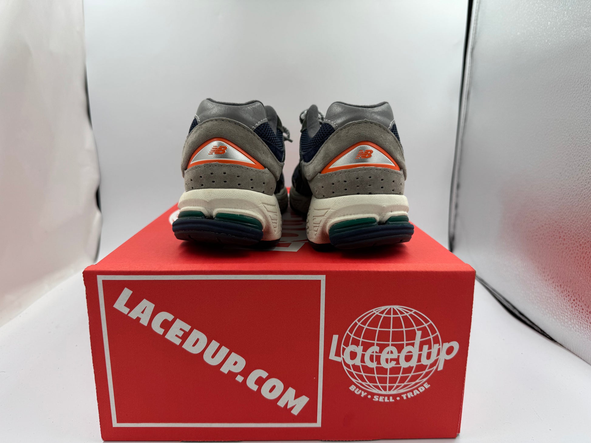 PRE OWNED New Balance 2002R Defense Green Natural Indigo No Box