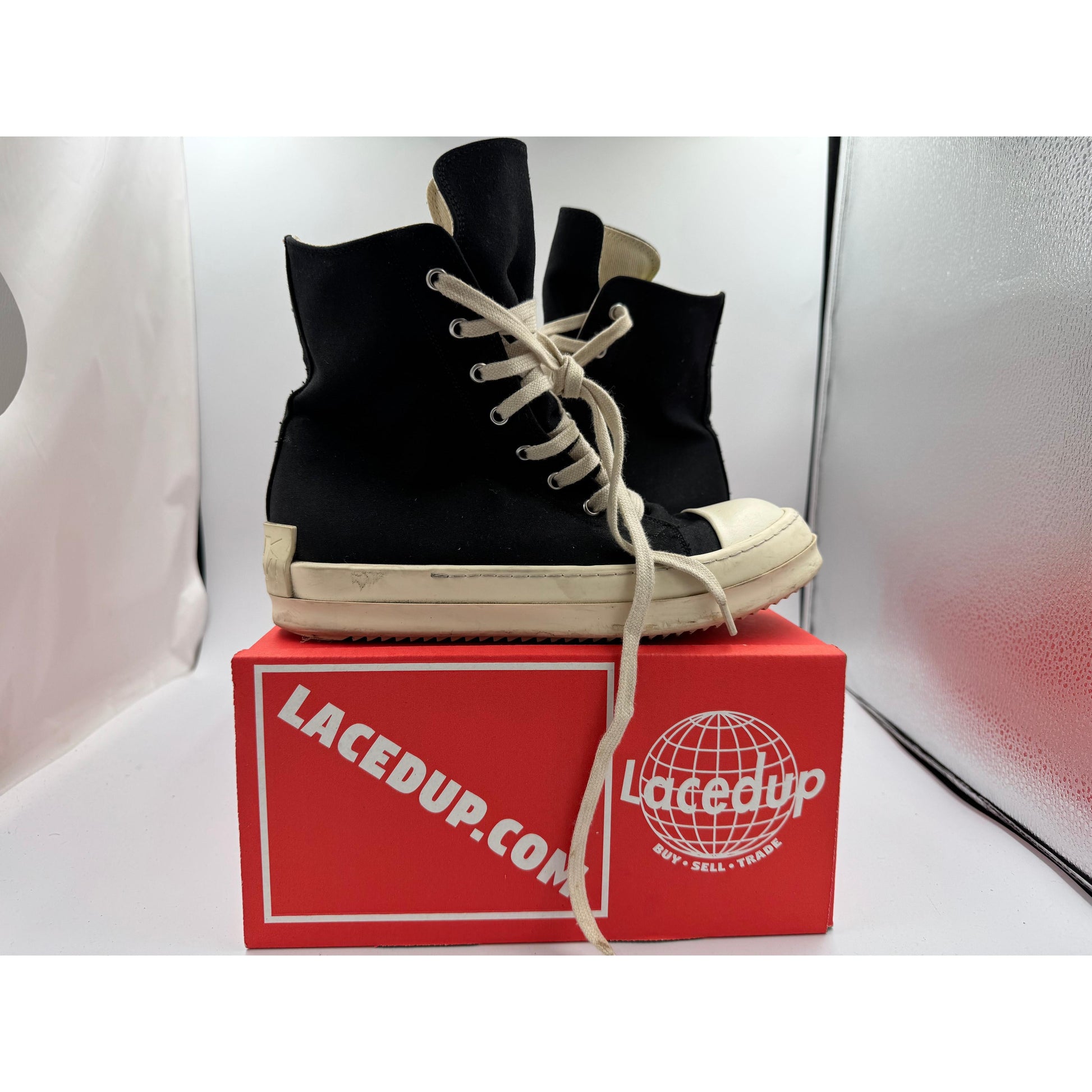 PRE OWNED Rick Owens DRKSHDW Strobe Cotton Denim High 'Black Milk'