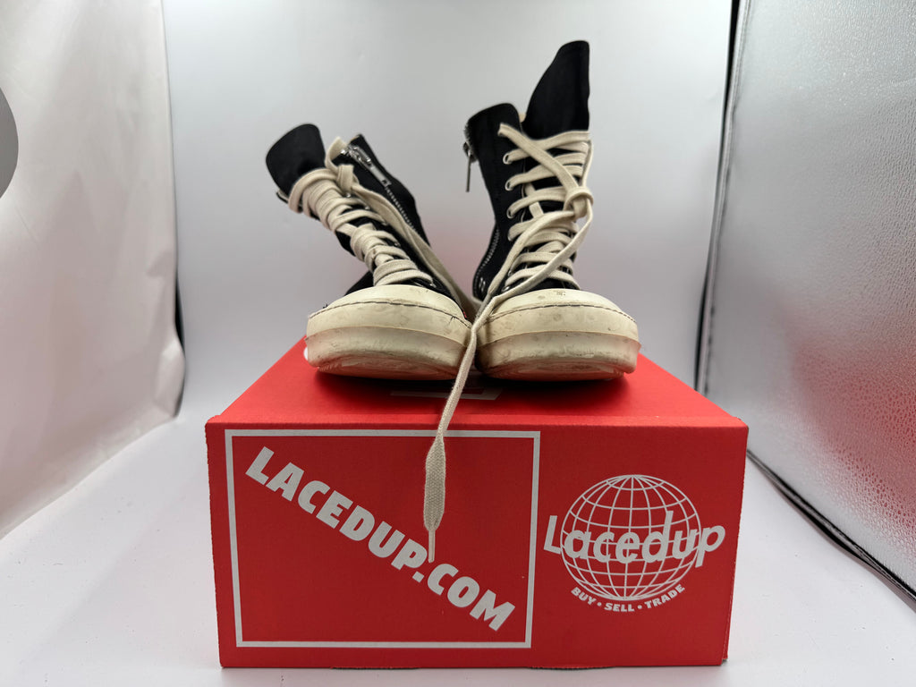 PRE OWNED Rick Owens DRKSHDW Strobe Cotton Denim High 'Black Milk'
