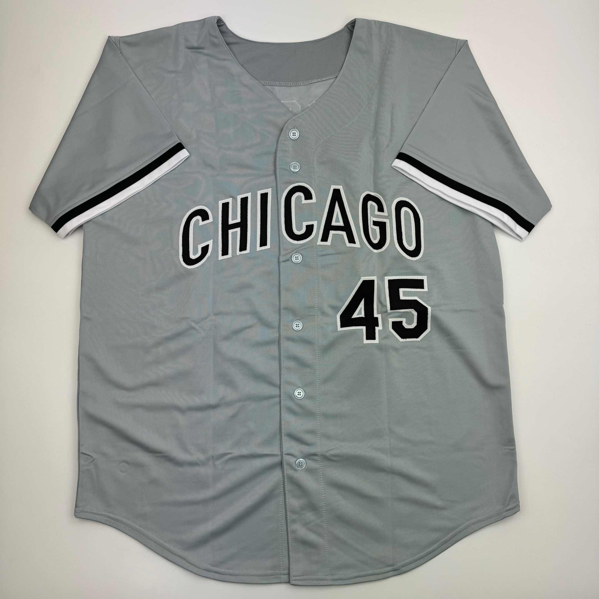 Autographed/Signed Garrett Crochet Chicago Grey Baseball Jersey Beckett BAS COA