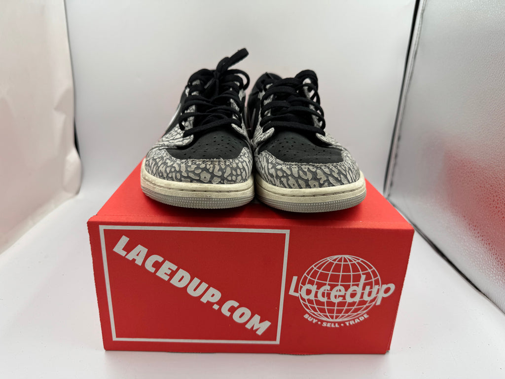 PRE OWNED Jordan 1 Retro Low OG Black Cement No Box