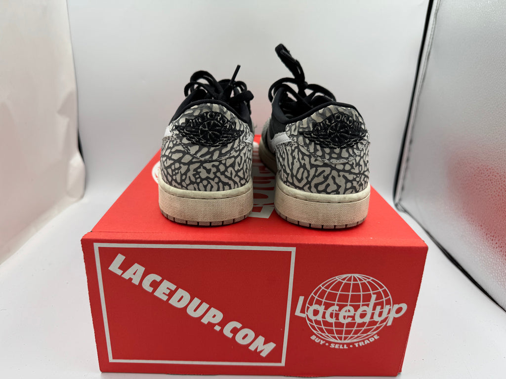 PRE OWNED Jordan 1 Retro Low OG Black Cement No Box
