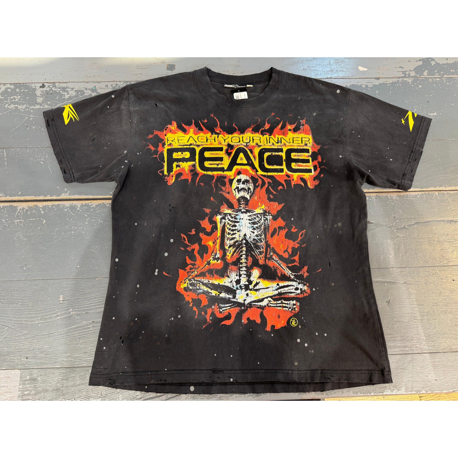 PRE OWNED Hellstar Inner Peace Fire Tee 'Black'