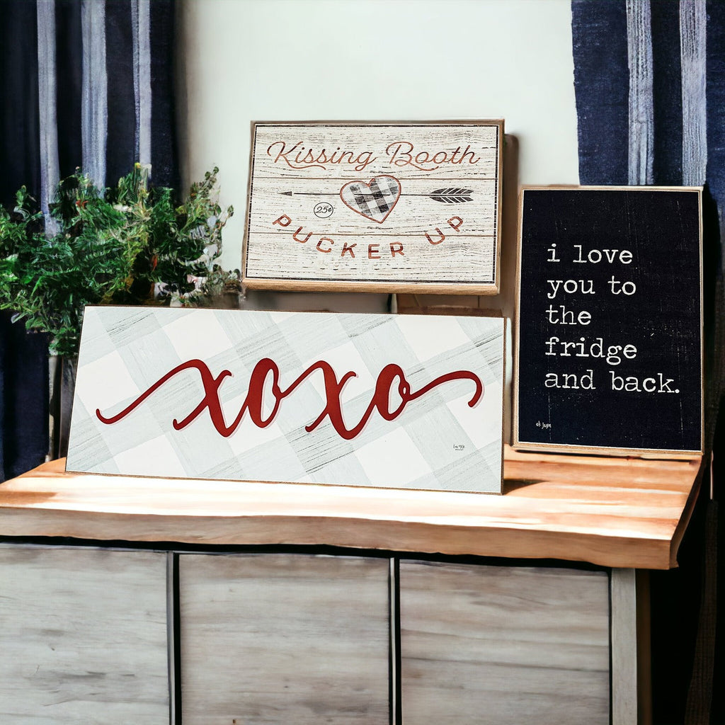 Kissing Booth Handmade Thick Wood Sign 6x4x1 Inch Valentine Tiered Tray Mantel Shelf Decor