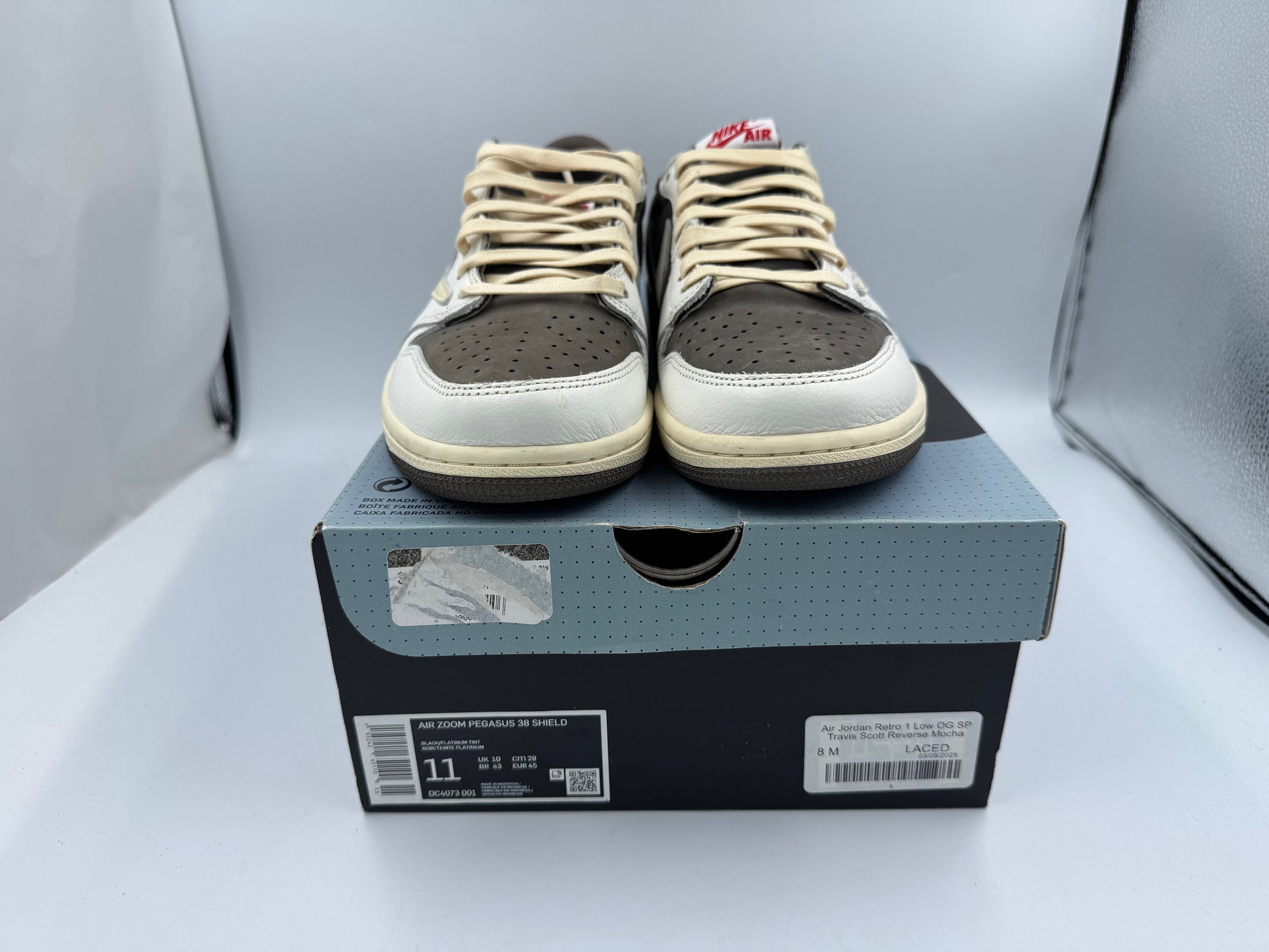 PRE OWNED Air Jordan Retro 1 Low OG SP Travis Scott Reverse Mocha Conditional