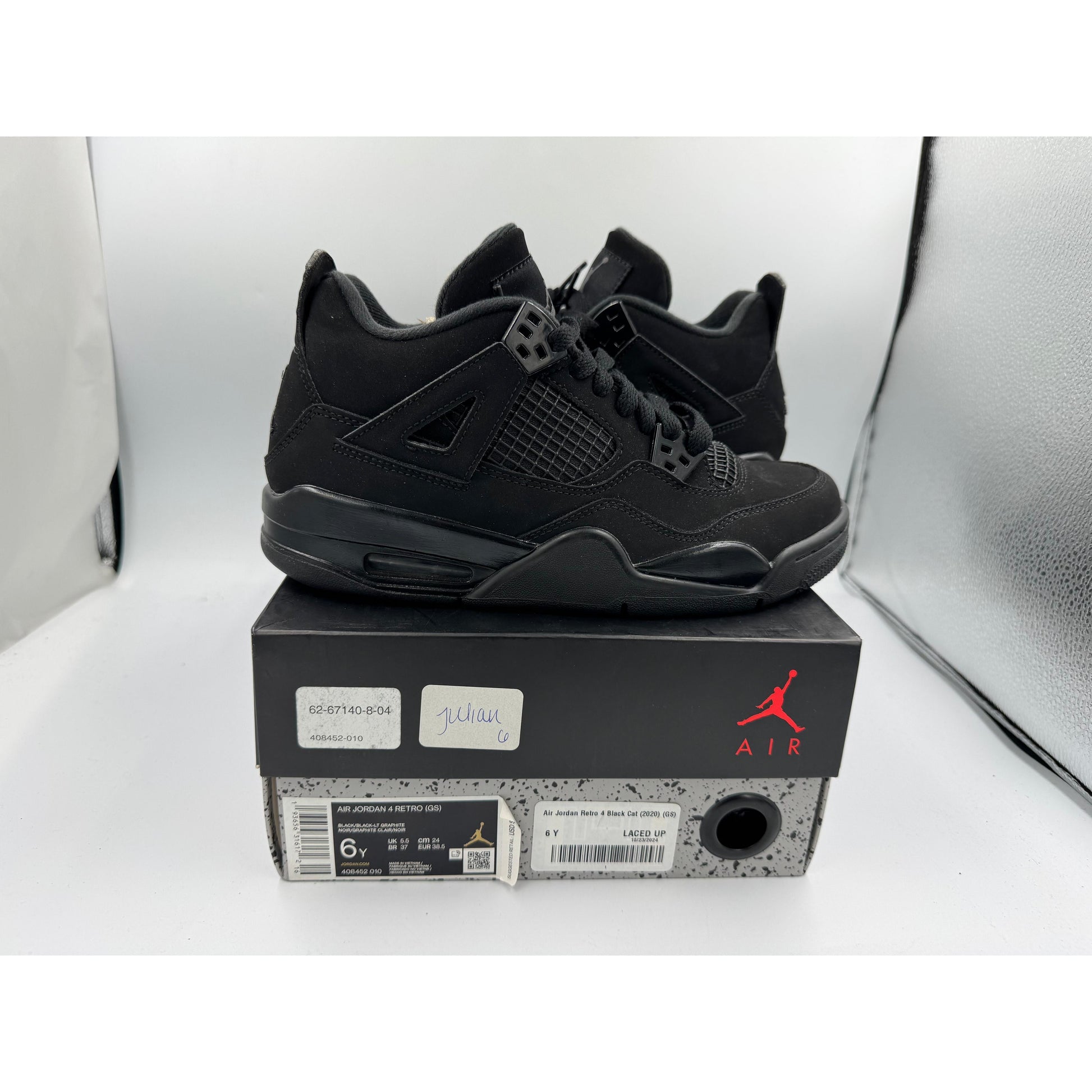 PRE OWNED Air Jordan Retro 4 Black Cat (2020) (GS) Conditional