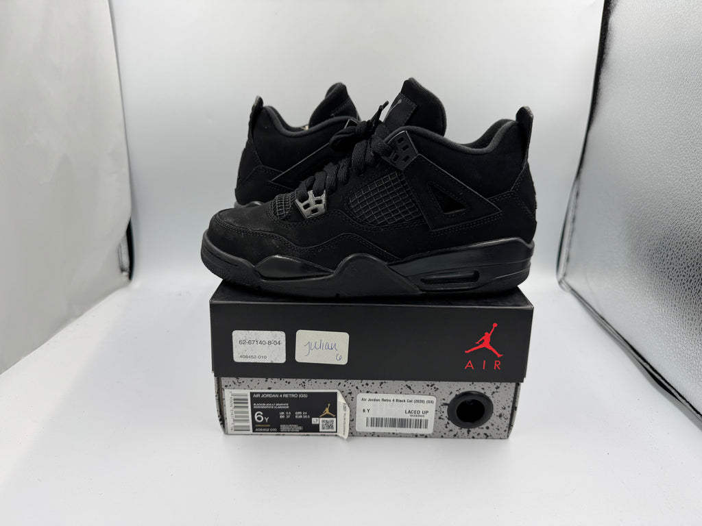 PRE OWNED Air Jordan Retro 4 Black Cat (2020) (GS) Conditional