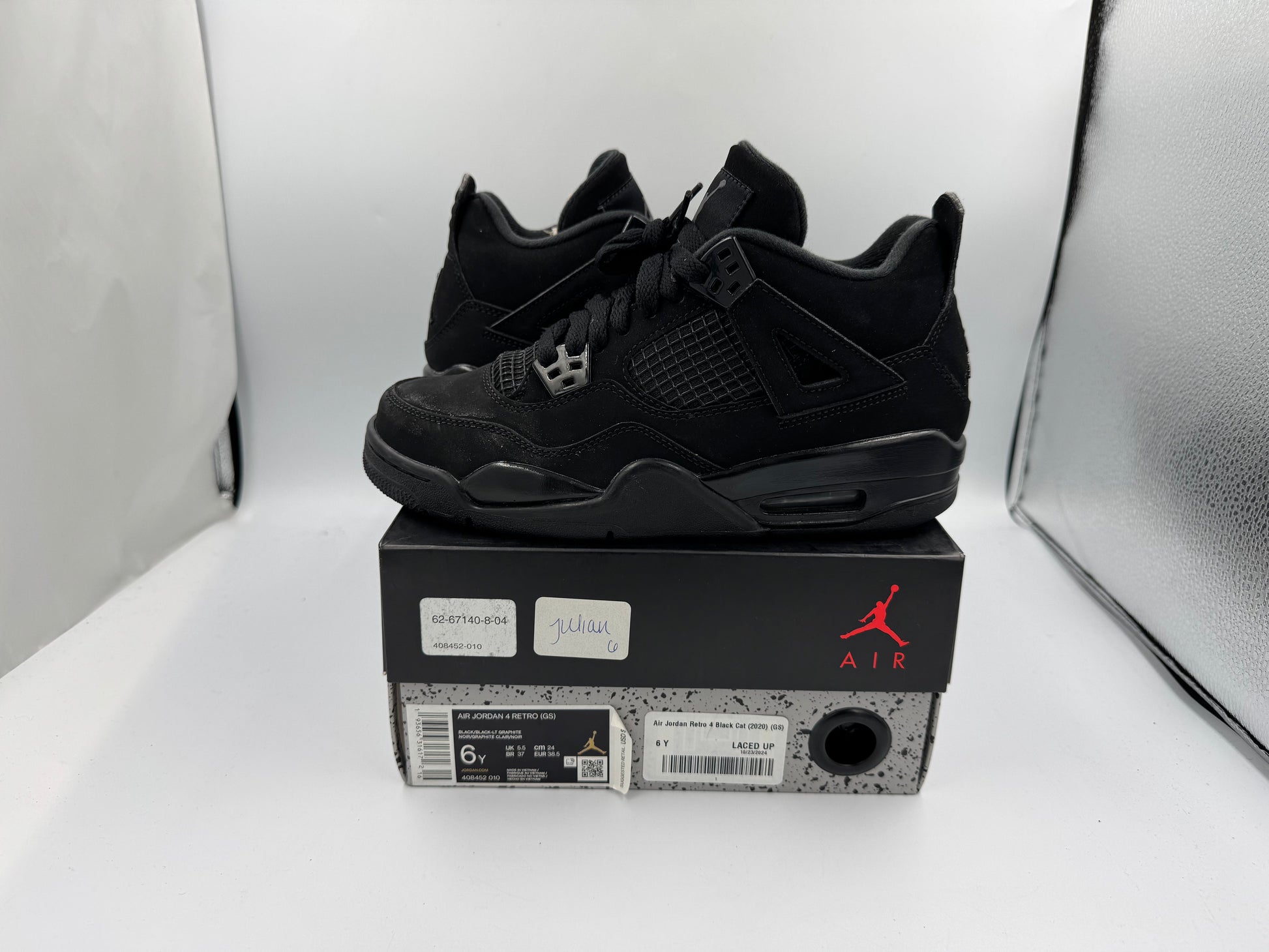PRE OWNED Air Jordan Retro 4 Black Cat (2020) (GS) Conditional
