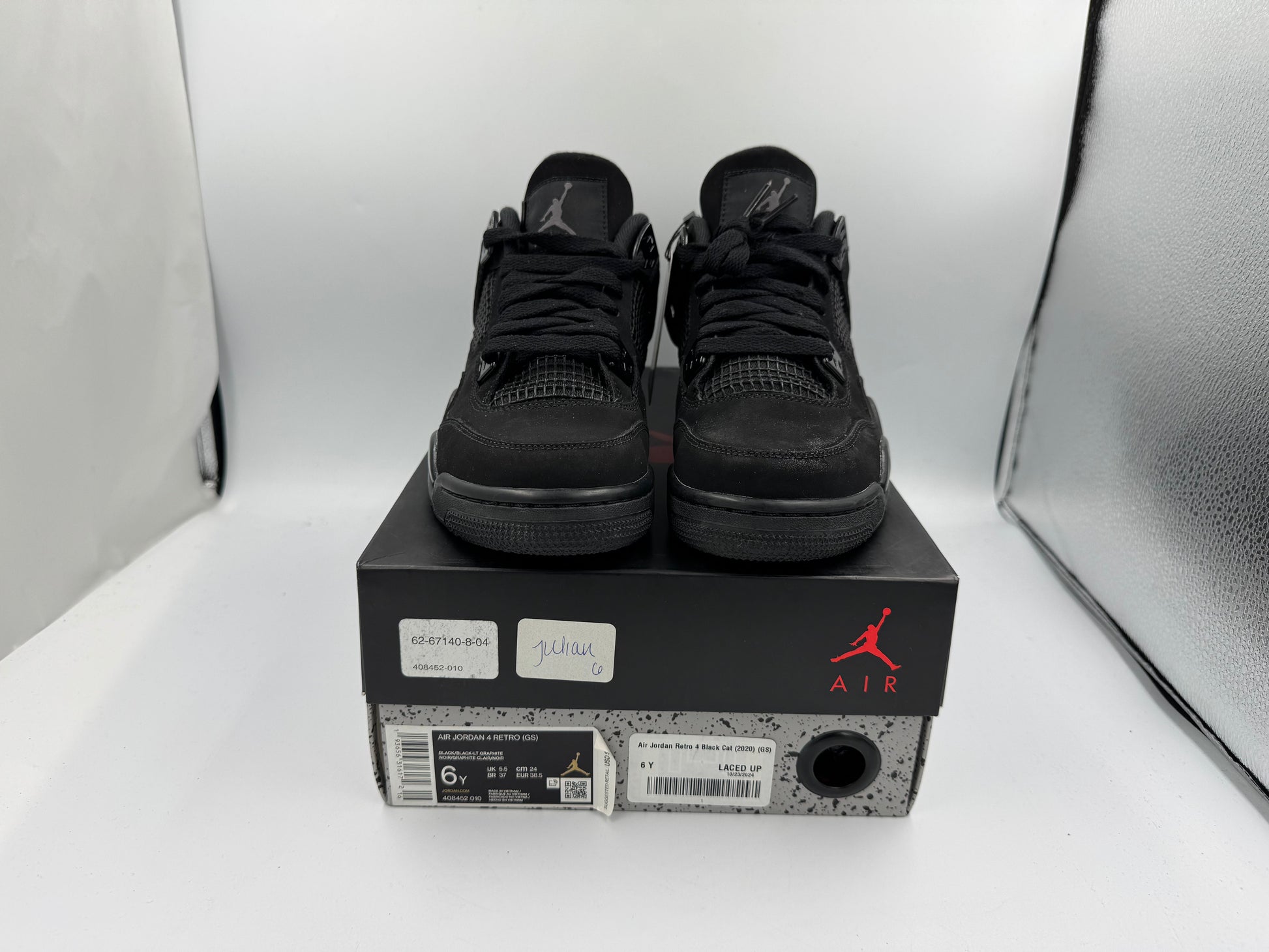 PRE OWNED Air Jordan Retro 4 Black Cat (2020) (GS) Conditional