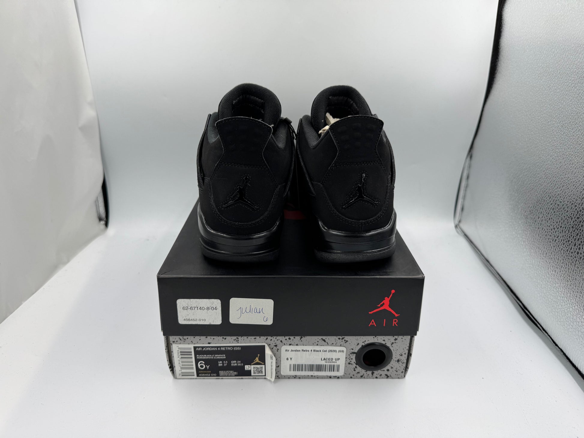PRE OWNED Air Jordan Retro 4 Black Cat (2020) (GS) Conditional
