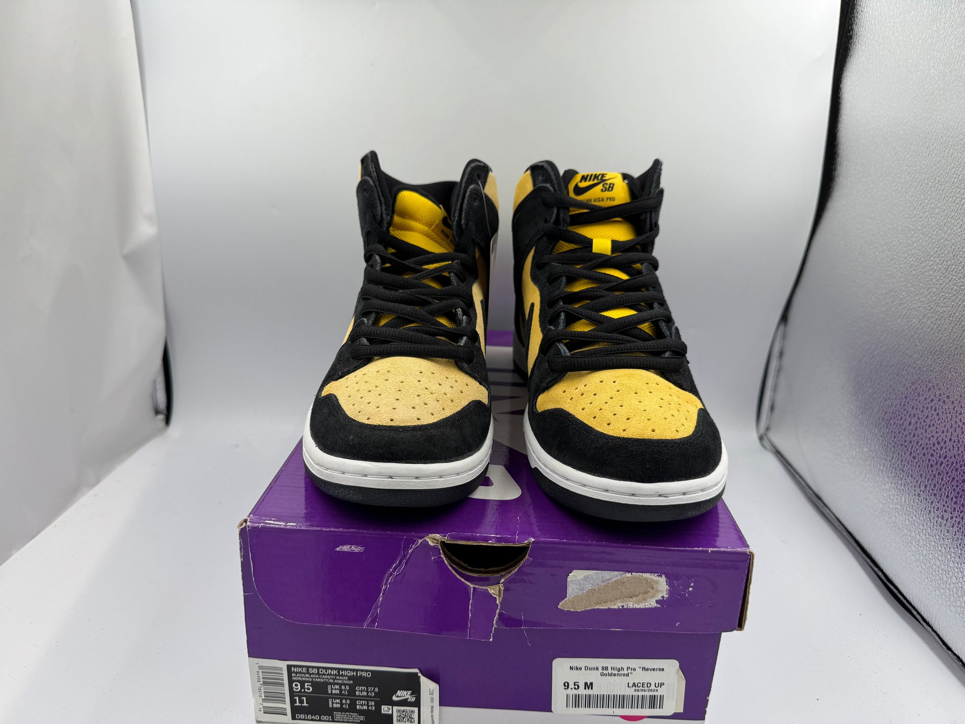 PRE OWNED Nike Dunk SB High Pro "Reverse Goldenrod" Conditional