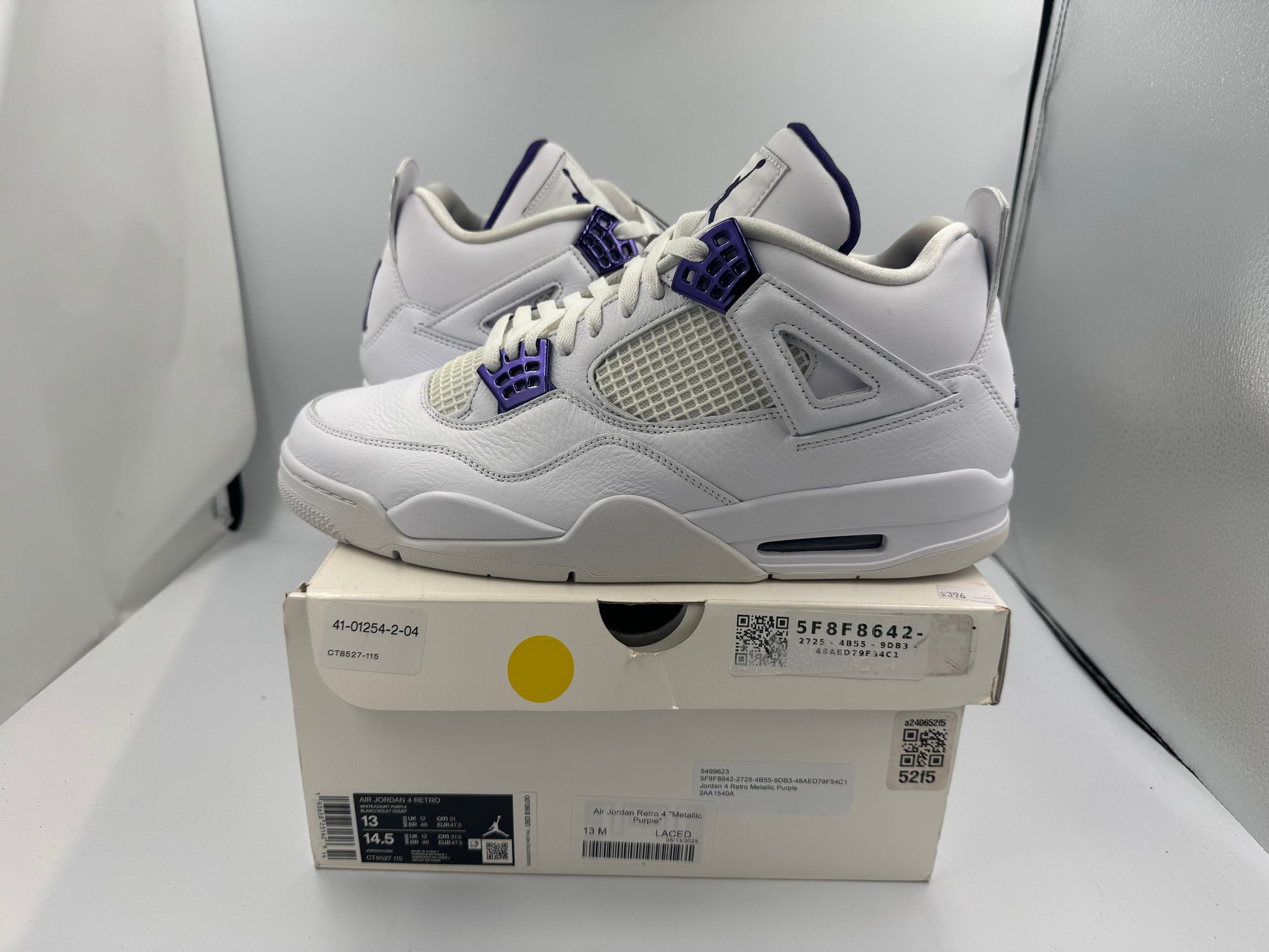 PRE OWNED Air Jordan Retro 4 "Metallic Purple" Conditional