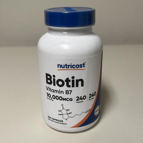 Nutricost Biotin (Vitamin B7) Supplement 10 000mcg (10mg)  240 Capsules EXP 11/25