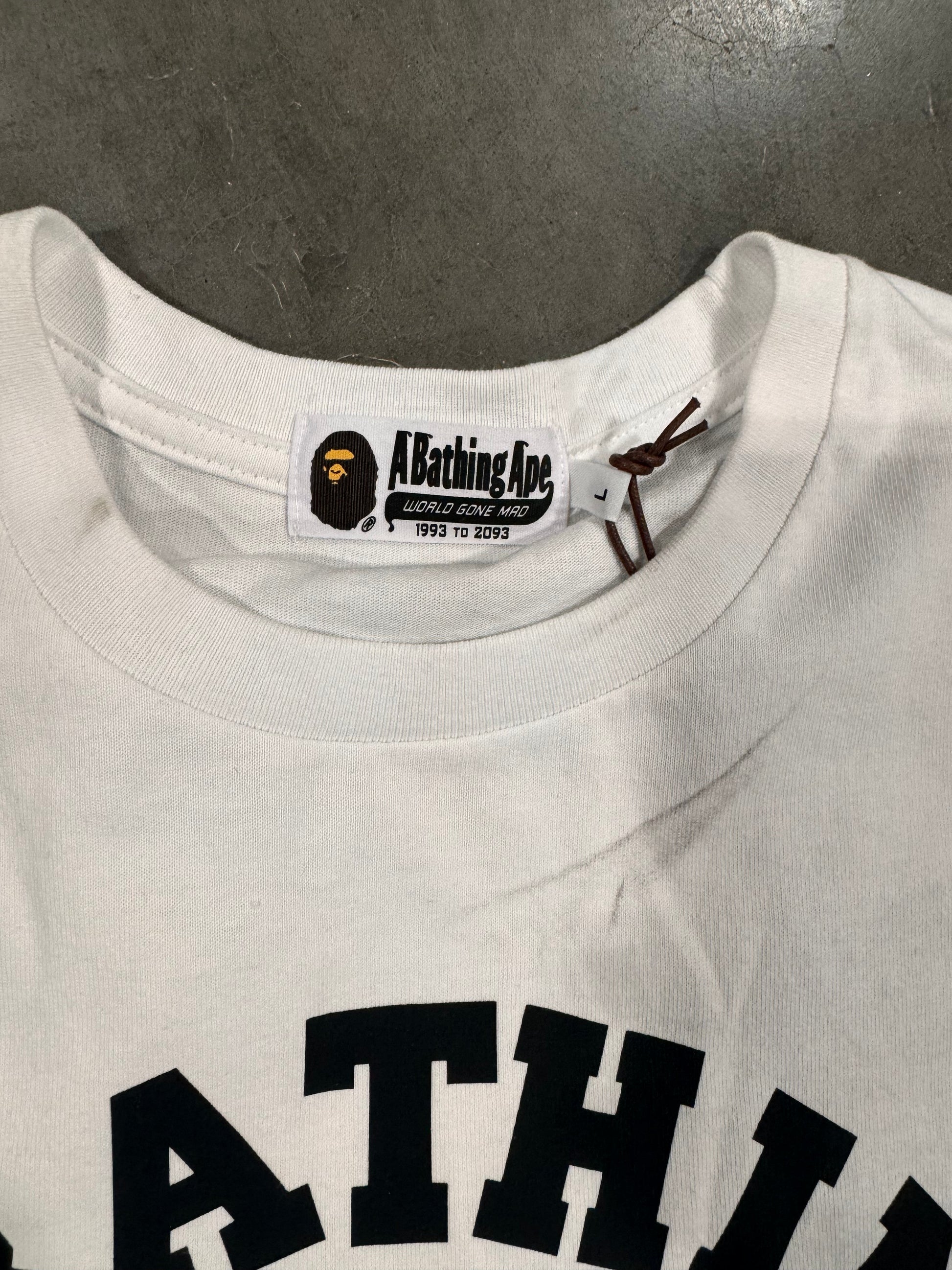 PRE OWNED BAPE Lux Sport Pattern College Tee