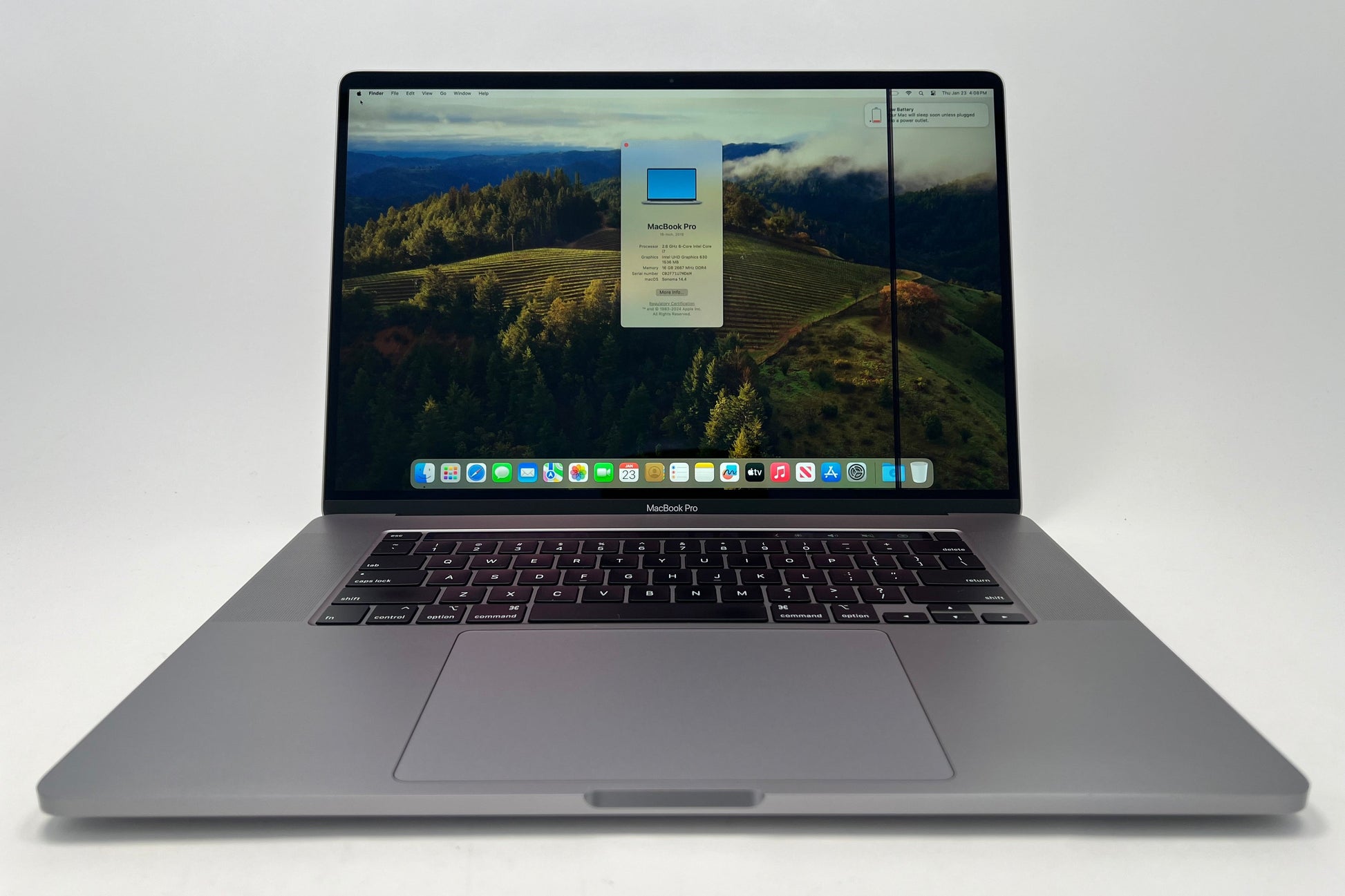 MacBook Pro (2019) 16-inch – Intel Core i7 2.6GHz • Radeon Pro 5300M – 16GB RAM 512GB SSD – 95 Cycles (Read)