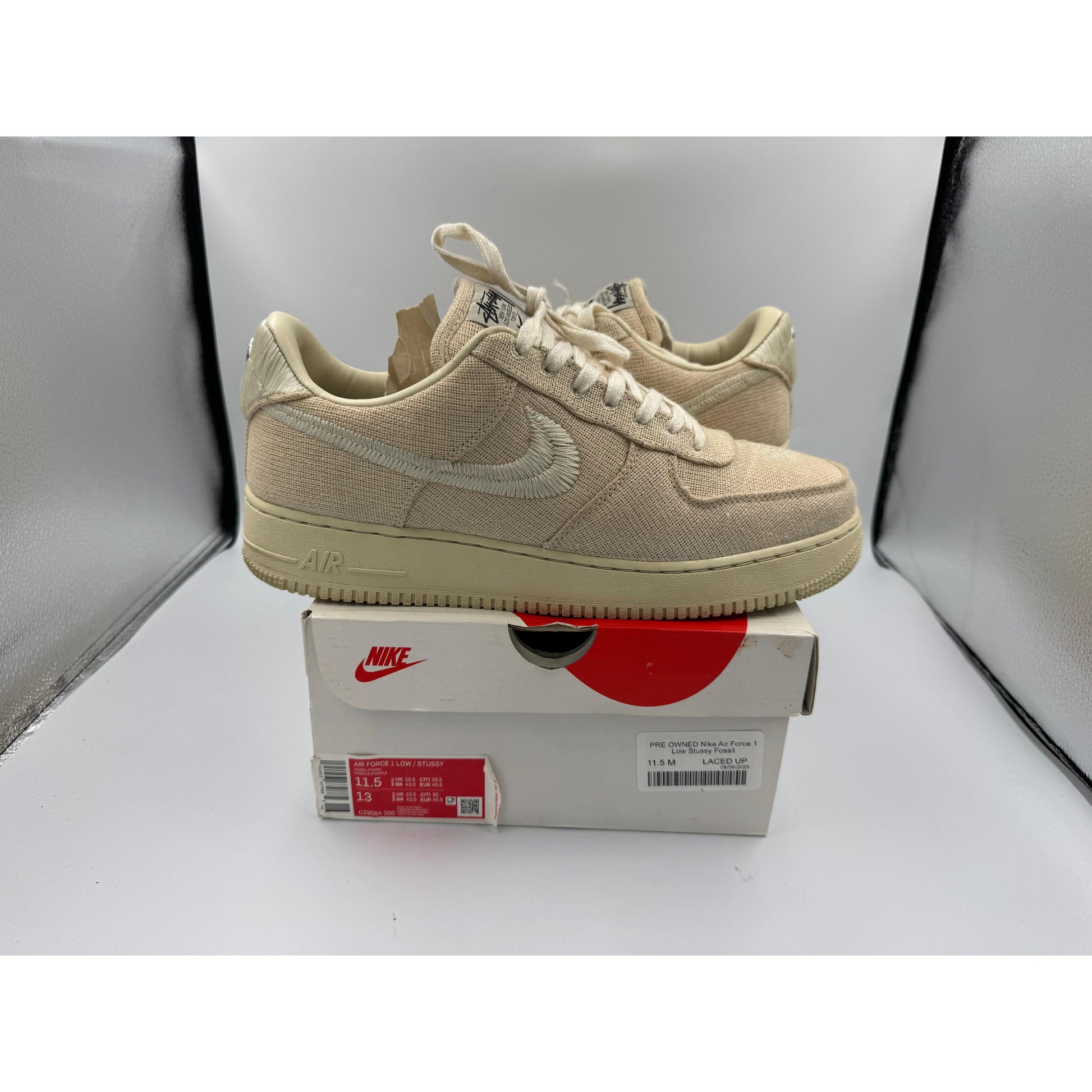PRE OWNED Nike Air Force 1 Low Stussy Fossil