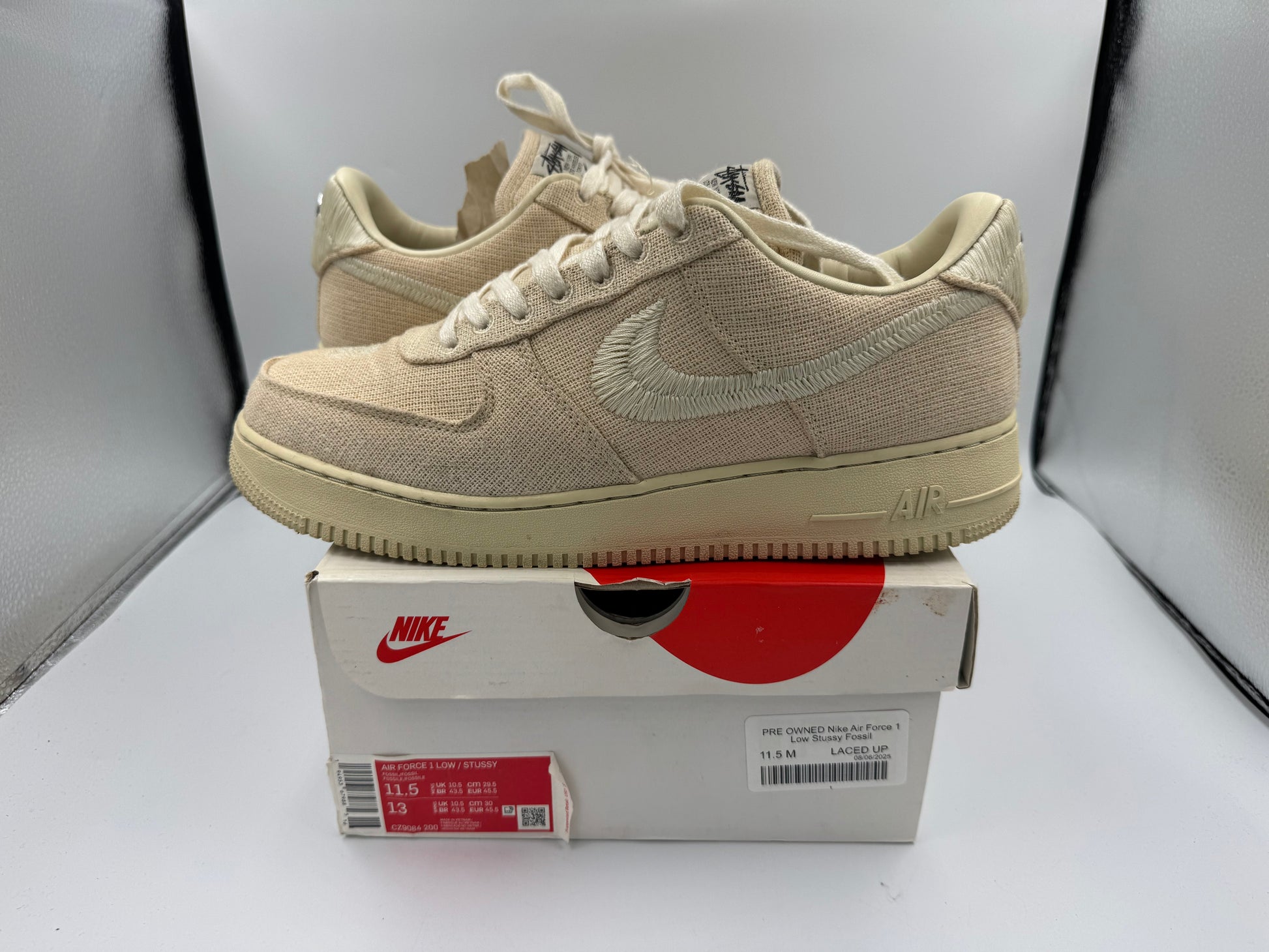 PRE OWNED Nike Air Force 1 Low Stussy Fossil