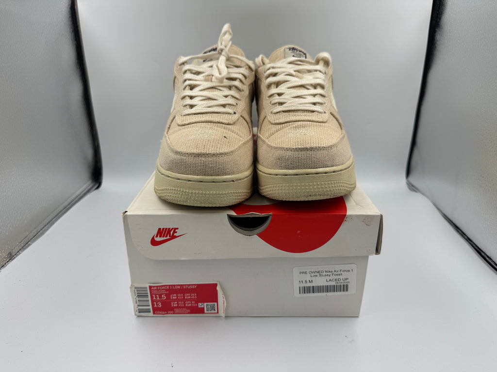 PRE OWNED Nike Air Force 1 Low Stussy Fossil