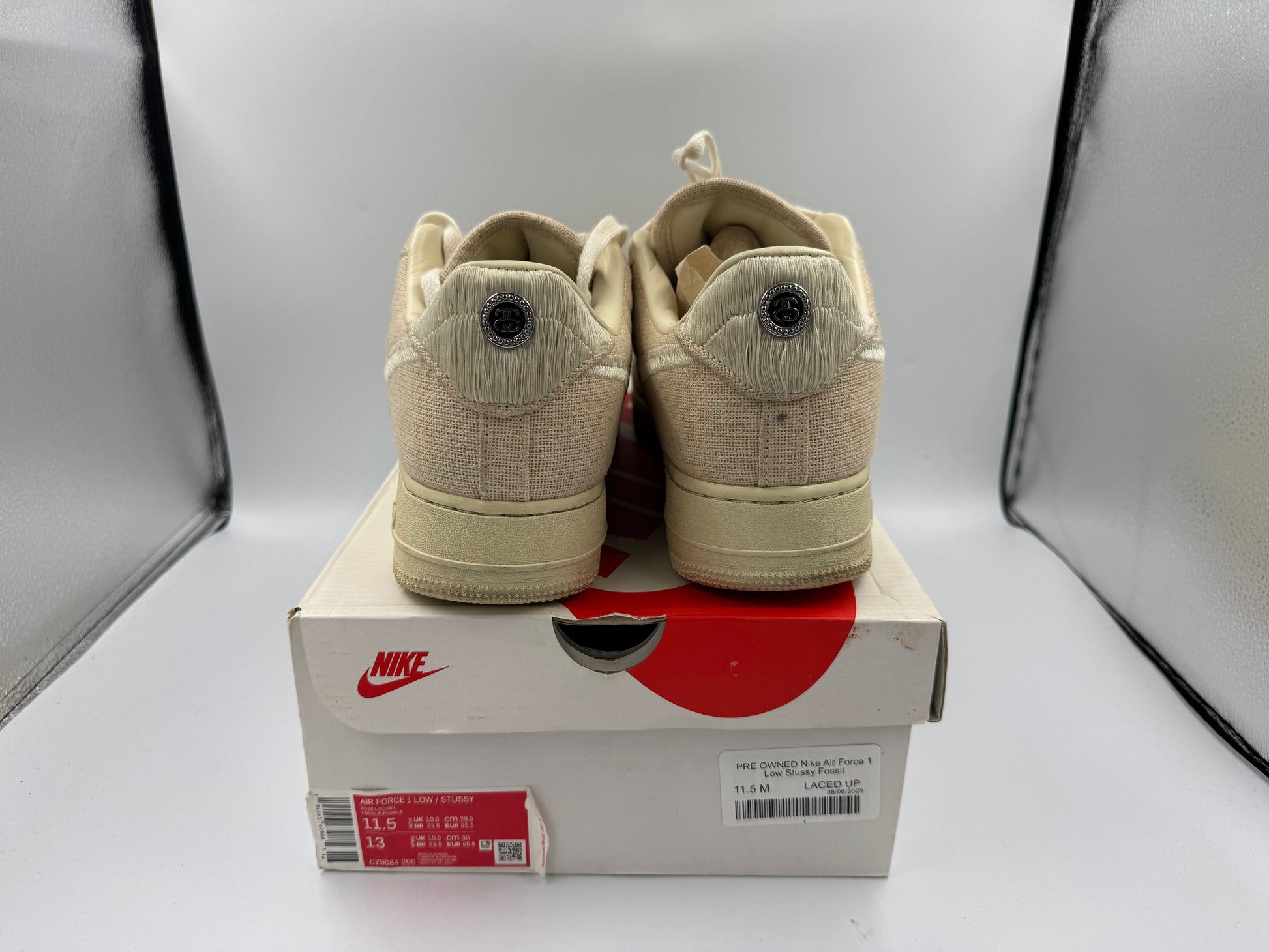 PRE OWNED Nike Air Force 1 Low Stussy Fossil