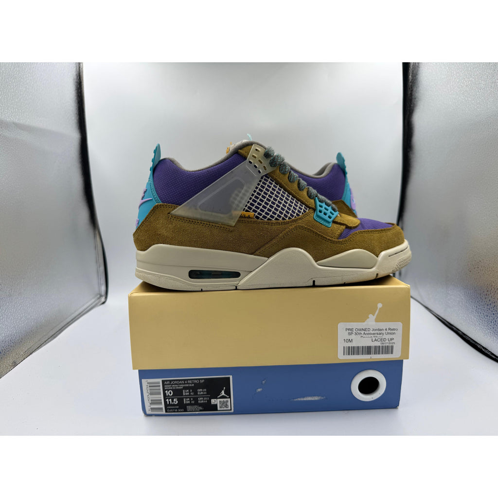 PRE OWNED Jordan 4 Retro SP 30th Anniversary Union Desert Moss
