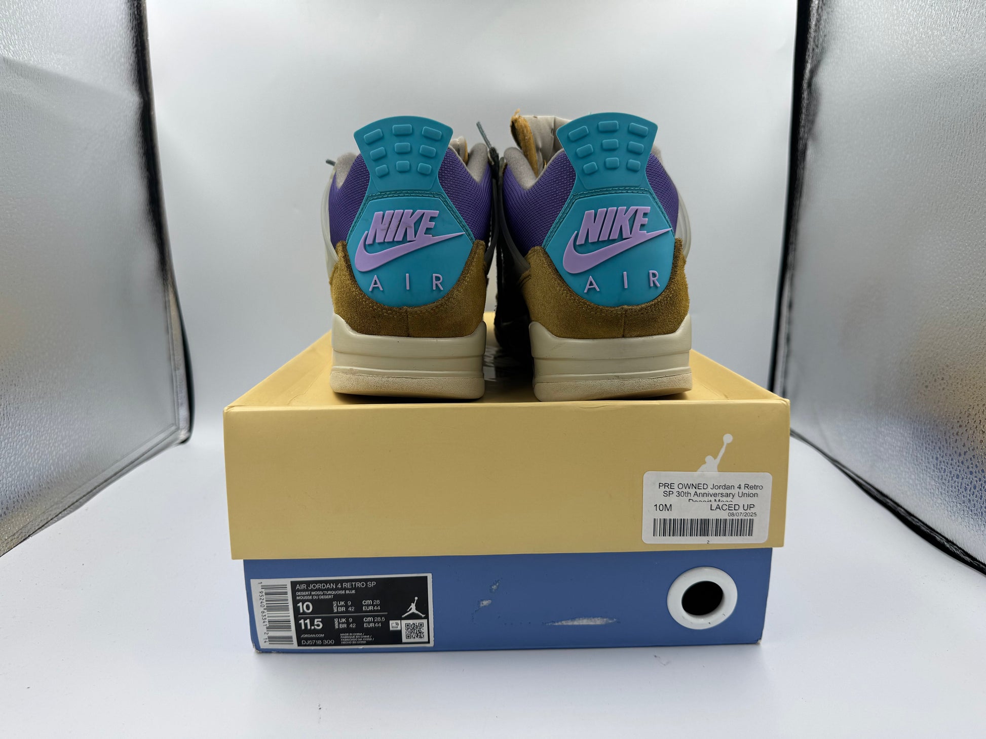 PRE OWNED Jordan 4 Retro SP 30th Anniversary Union Desert Moss