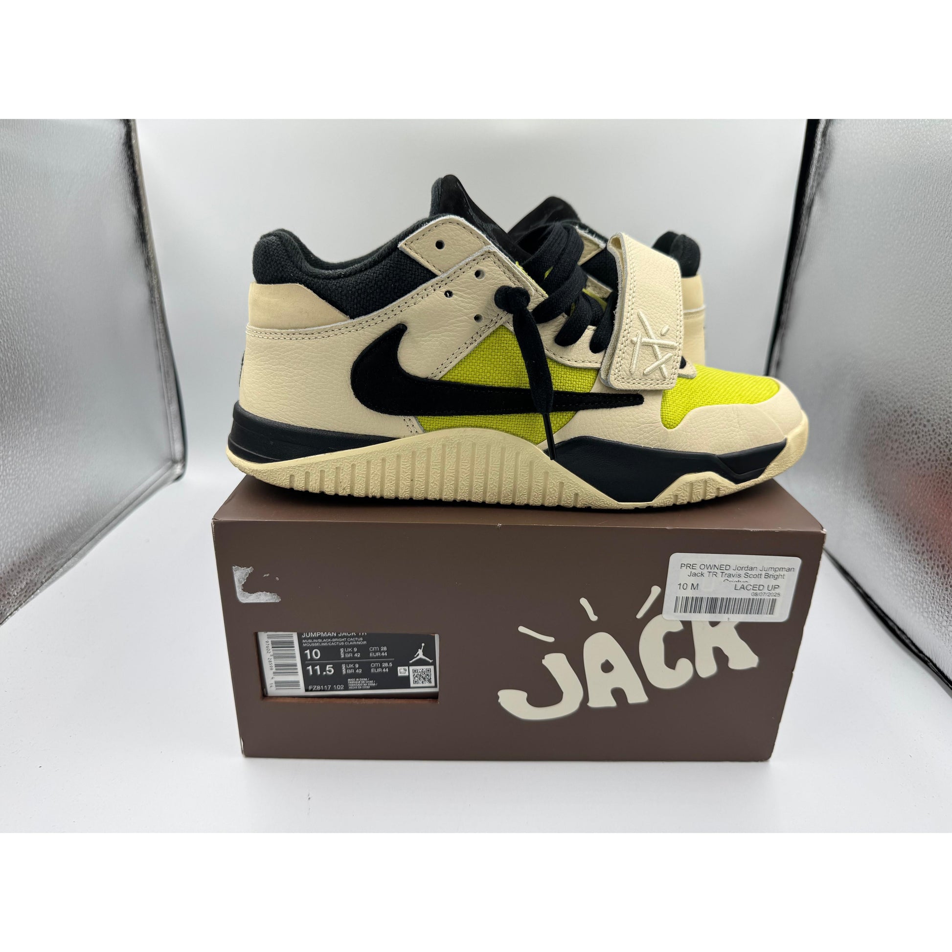 PRE OWNED Jordan Jumpman Jack TR Travis Scott Bright Cactus