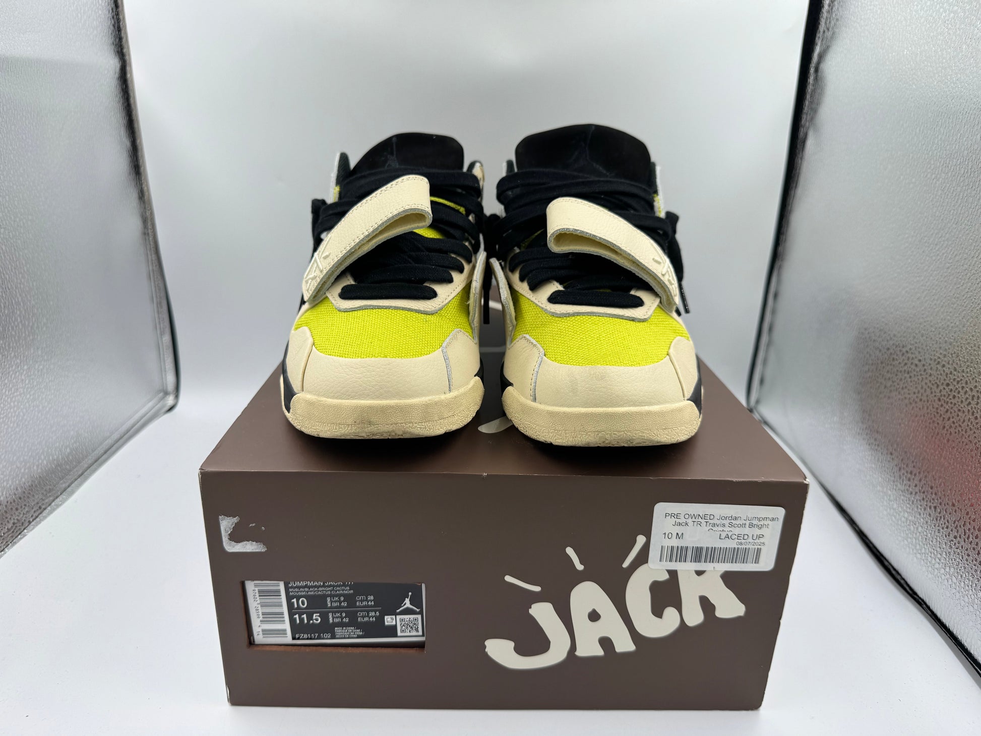 PRE OWNED Jordan Jumpman Jack TR Travis Scott Bright Cactus