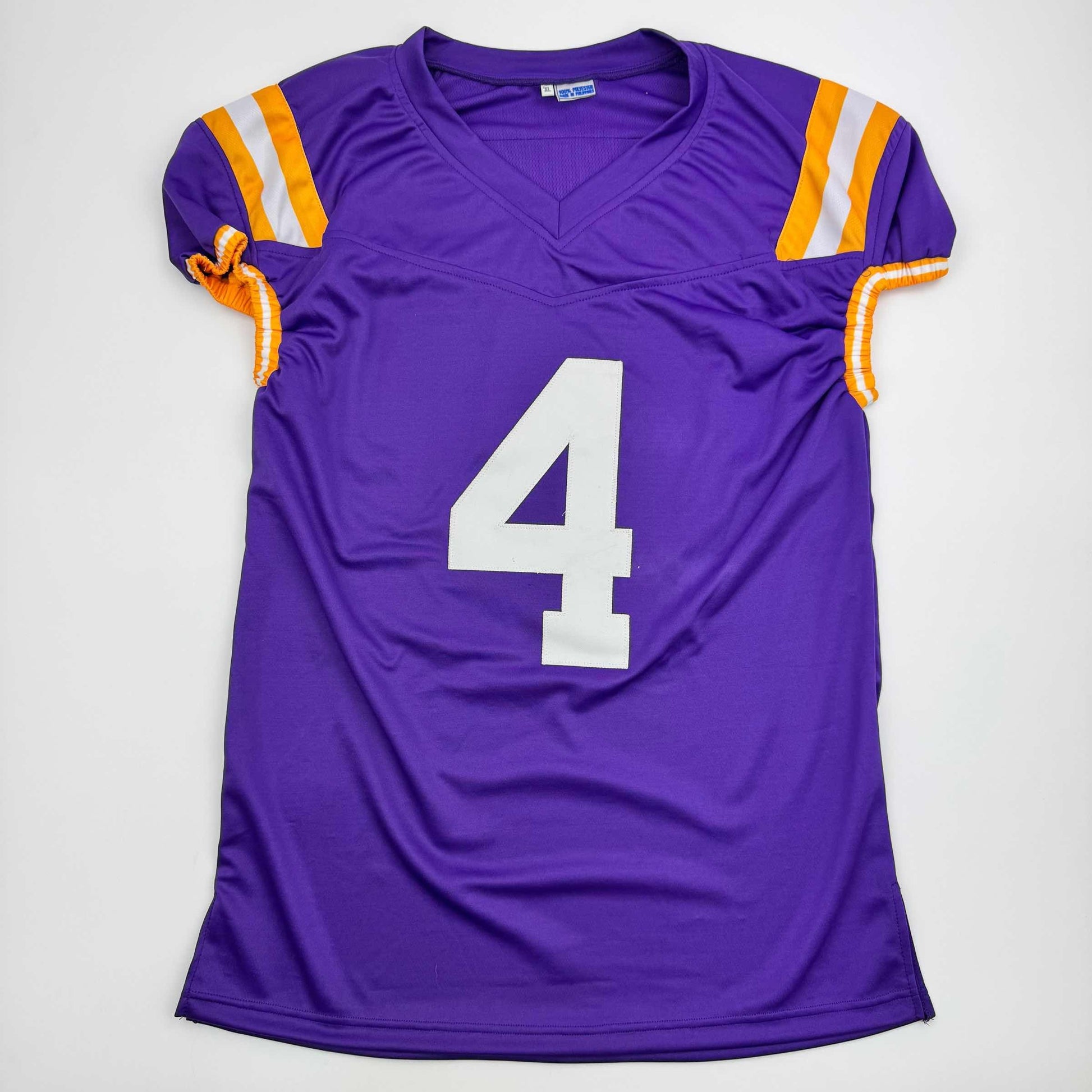Autographed/Signed CJ C.J. Daniels LSU Purple College Football Jersey Beckett BAS COA