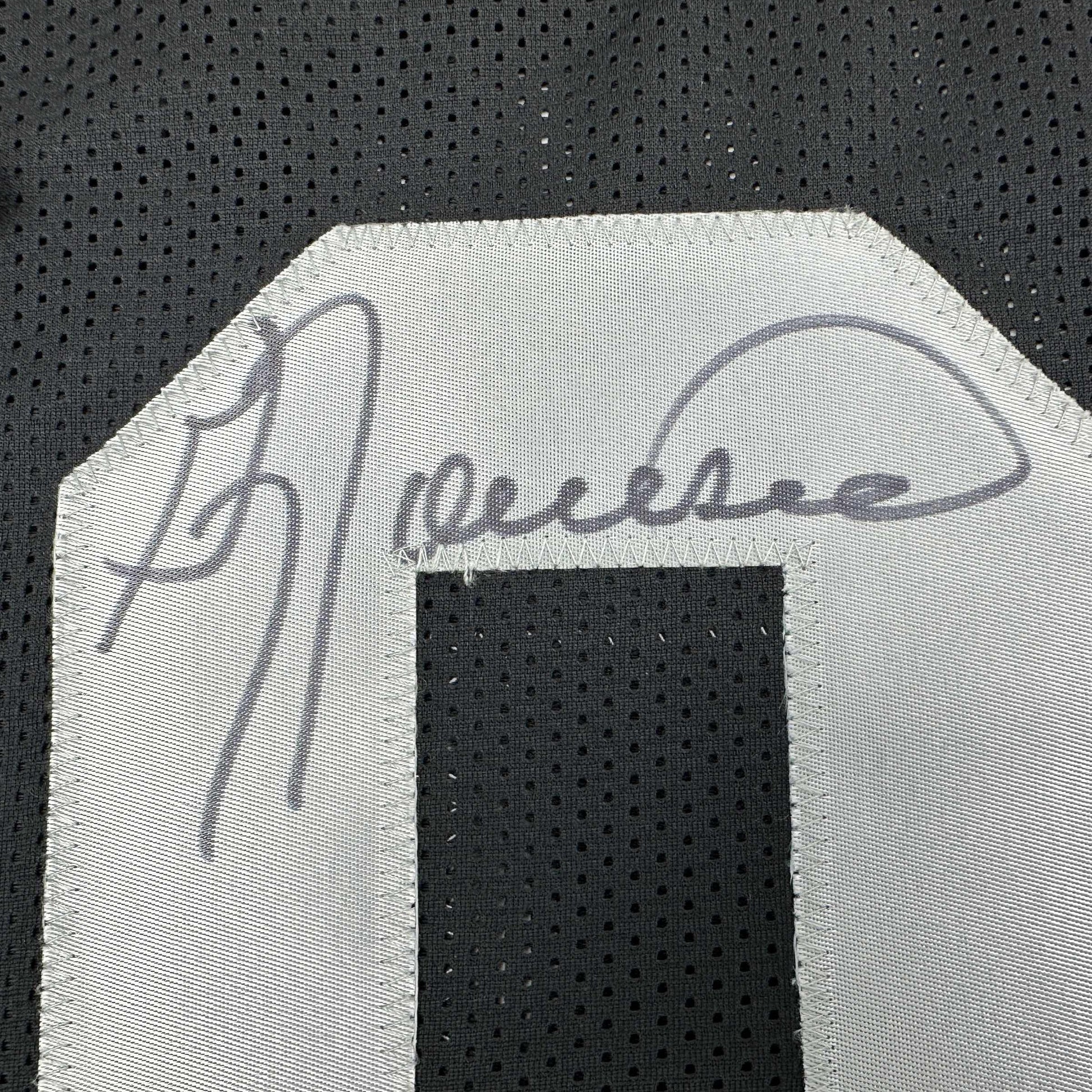 Autographed/Signed Greg Townsend Oakland Black Football Jersey JSA COA