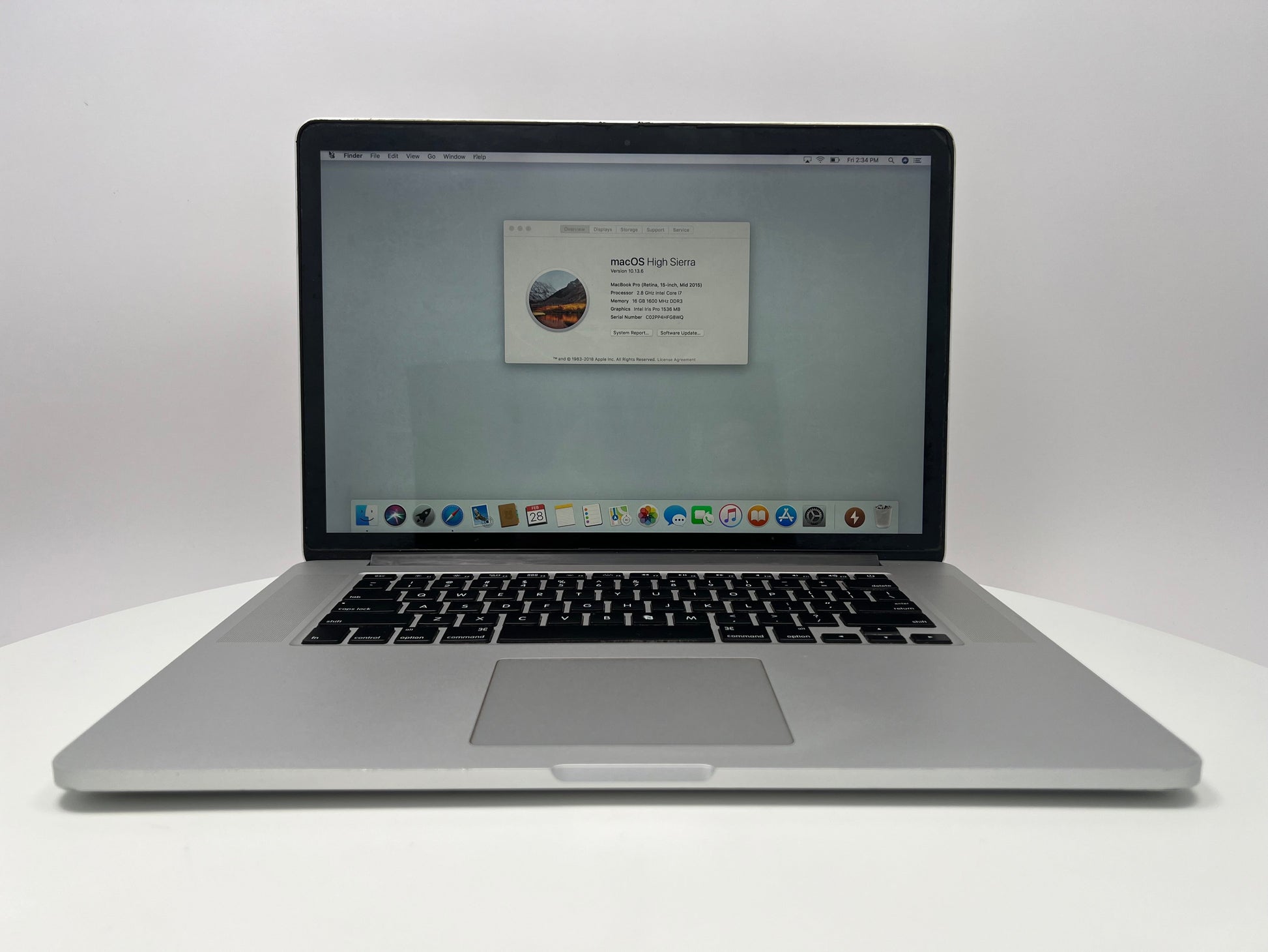 2015 MacBook Pro 15-inch i7 2.8GHz – 16GB RAM 1TB SSD AMD R9 M370X | Silver