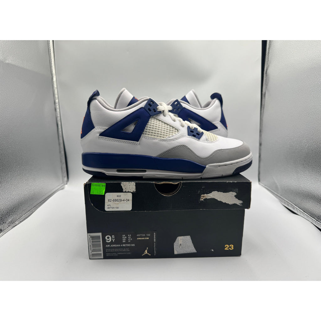 PRE OWNED Air Jordan Retro 4 Deep Royal Blue (GS) Conditional