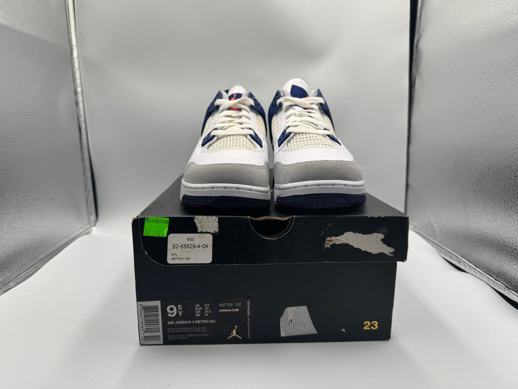 PRE OWNED Air Jordan Retro 4 Deep Royal Blue (GS) Conditional