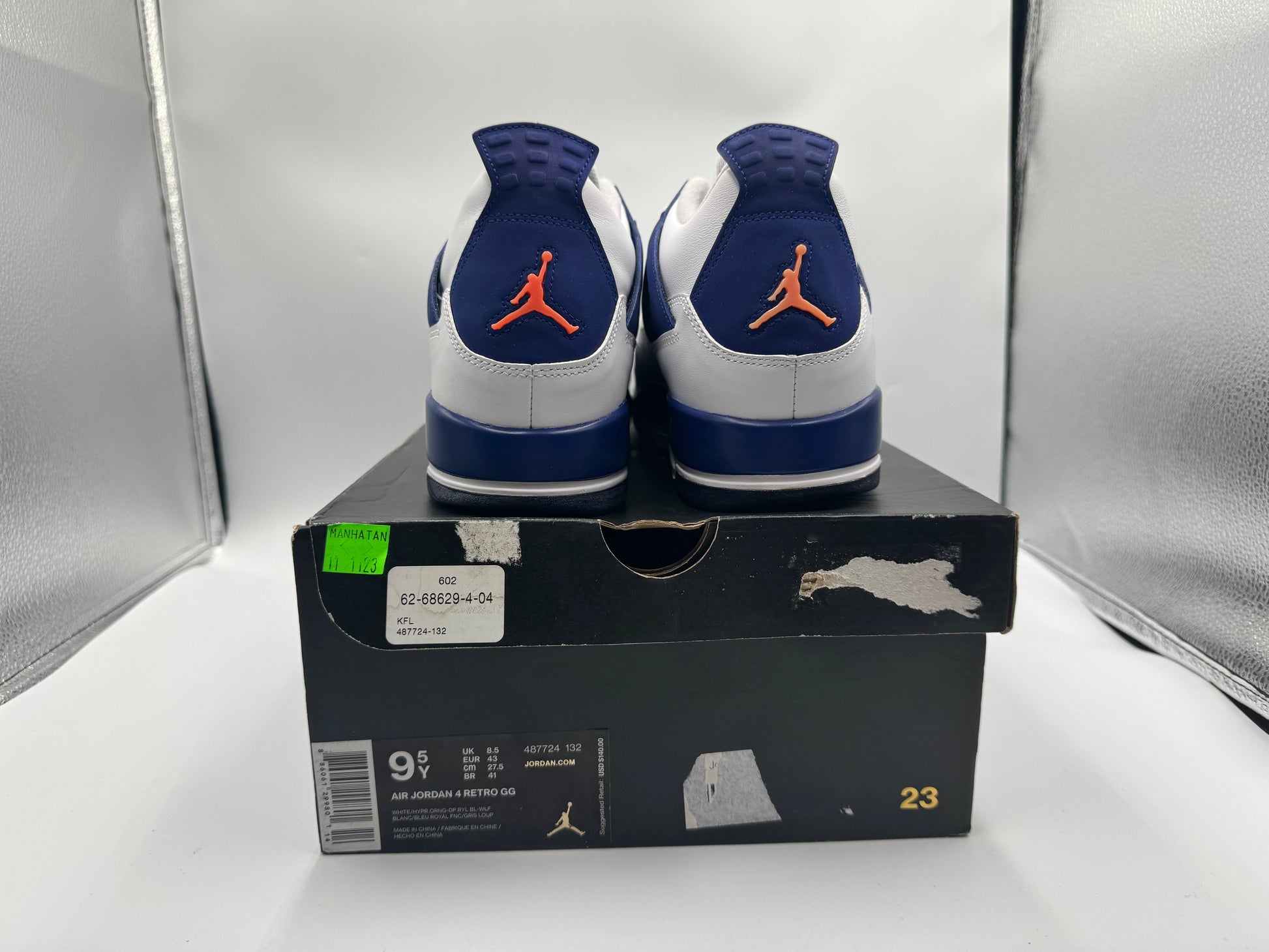 PRE OWNED Air Jordan Retro 4 Deep Royal Blue (GS) Conditional