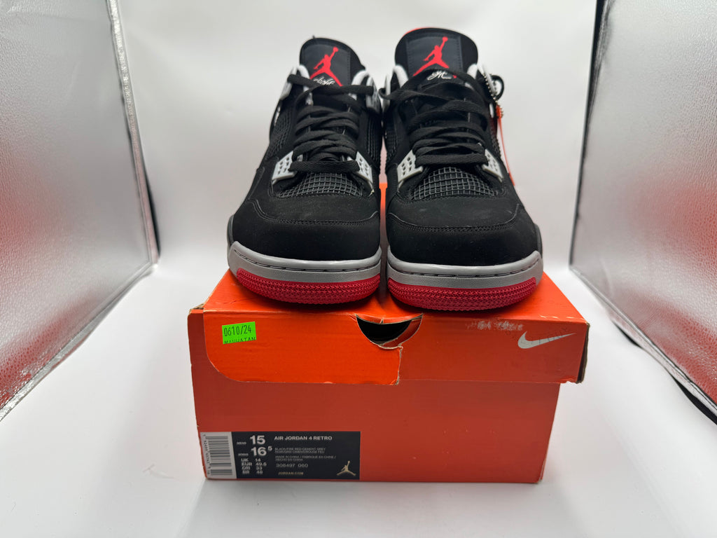 PRE OWNED Air Jordan Retro 4 "Bred" (2019) Conditional